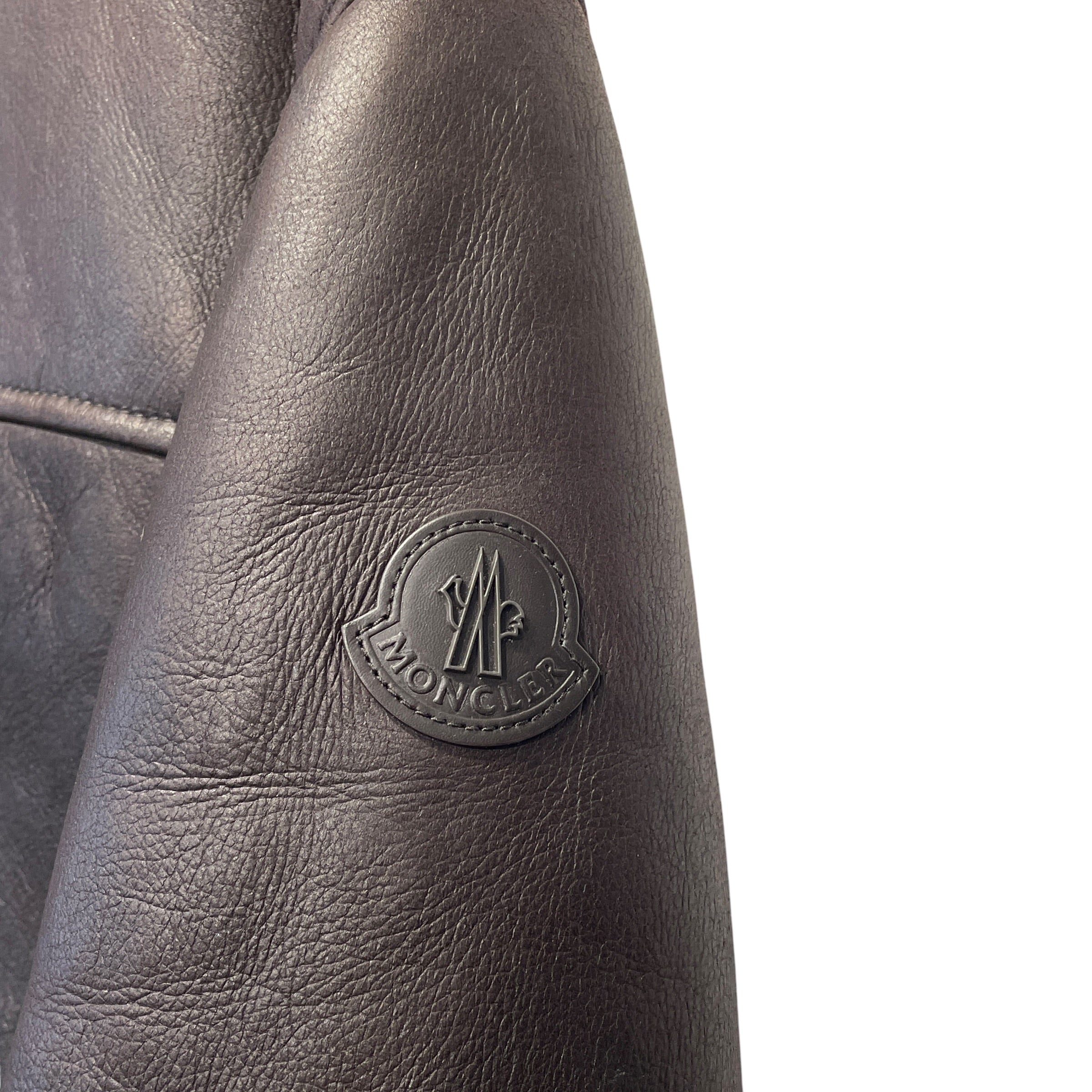 MONCLER/Zip Up Hoodie/2/Cowhide/BRW/SHERPA LINED ZIPUP HOODIE view 3