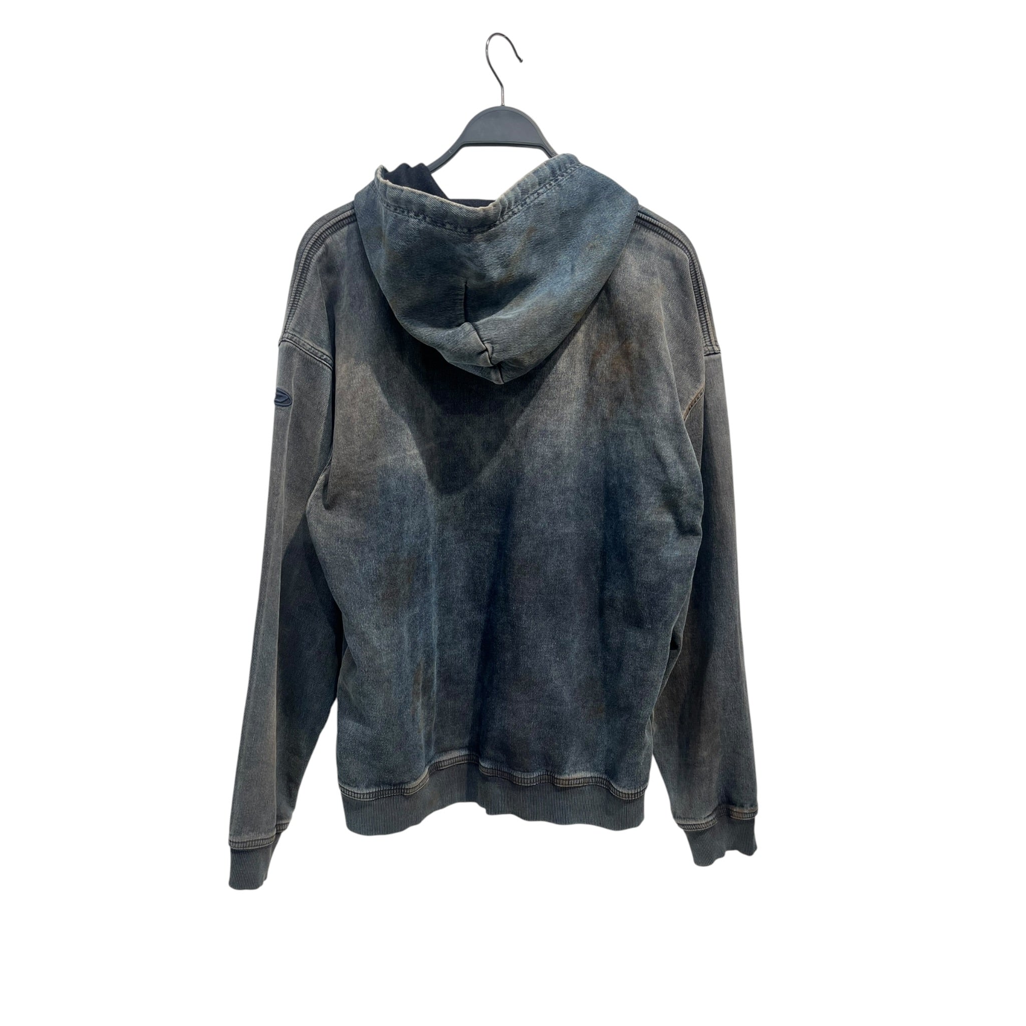 DIESEL/Hoodie/L/Cotton/BLU/Oversize/MUD WASH-OVERDYED view 2
