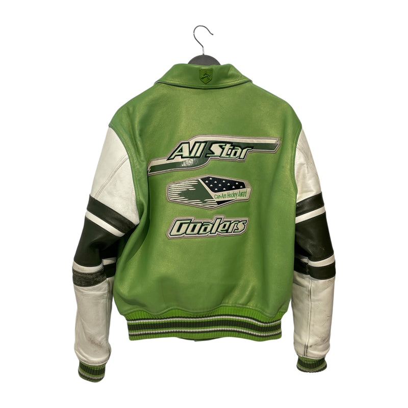 AVIREX/Leather Jkt/S/Leather/GRN/Stars and Stripes Jacket