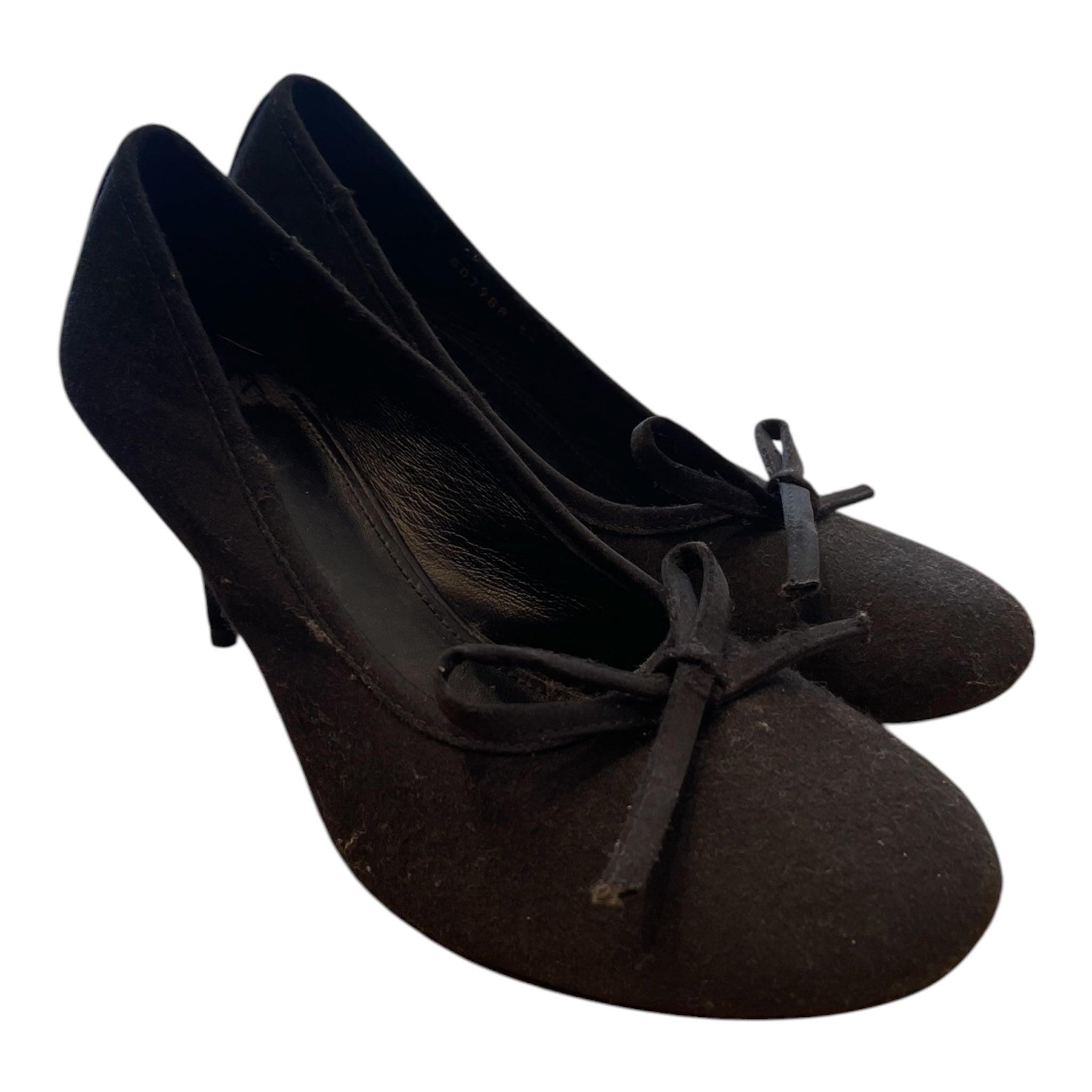 BALENCIAGA/Heels/EU 36/Cotton/BLK/LEOPOLD PUMP/ BOW view 1