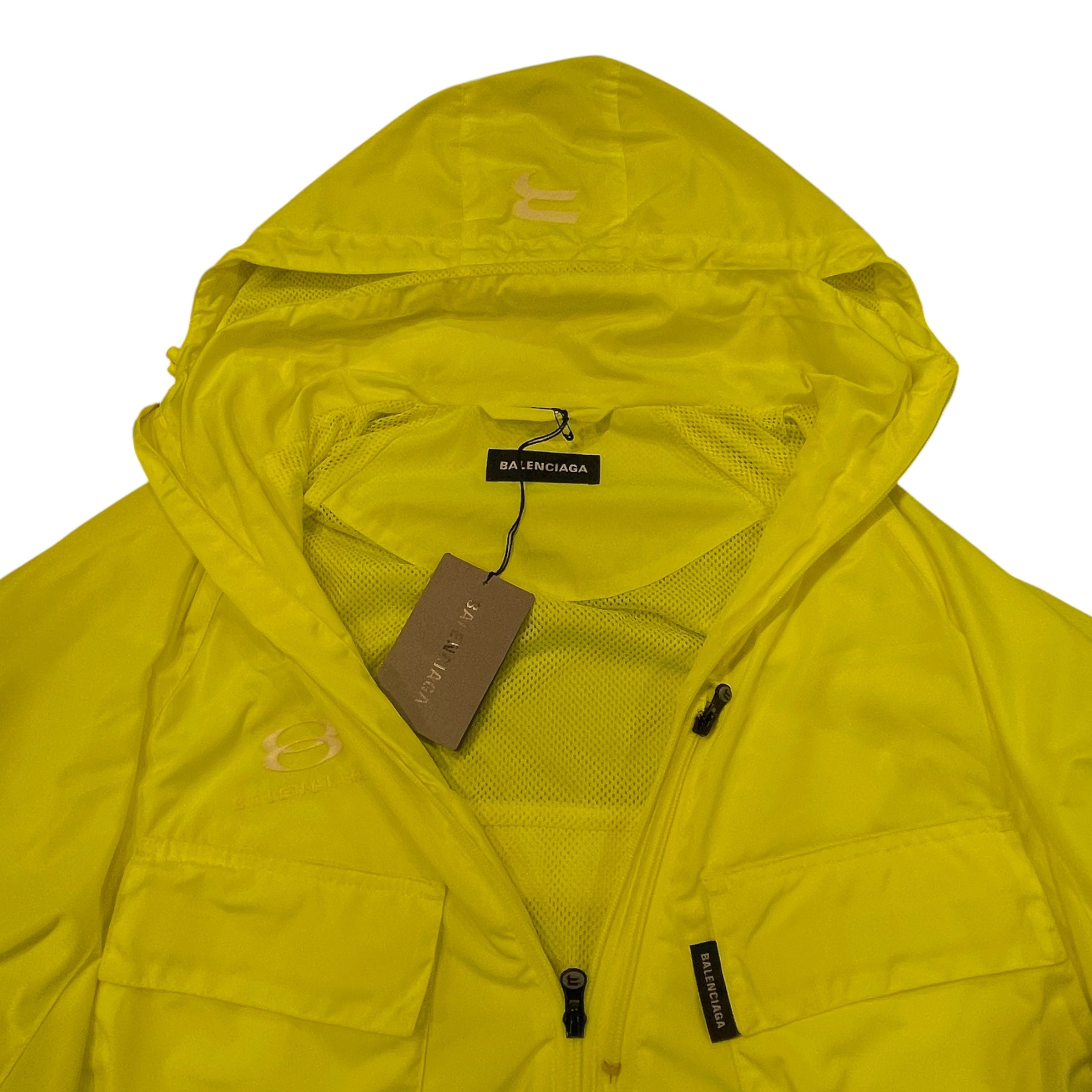 BALENCIAGA/Windbreaker/48/Polyester/YEL/2021 UNITY/SPORTY B DOUBLE ZP view 4