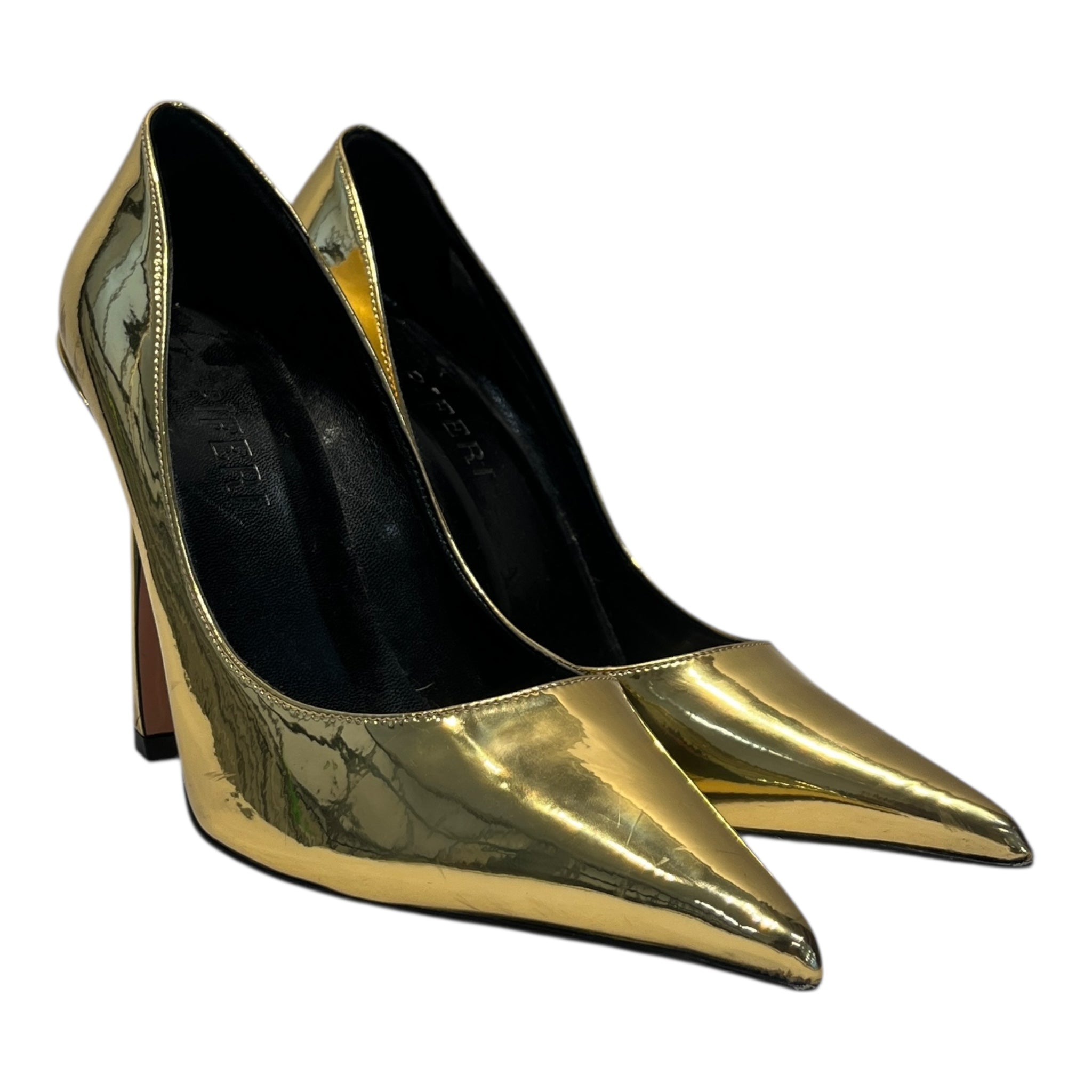 PIFERI/Heels/US 10/GLD/V-Tip/PATTEN LEATHER GOLD view 1