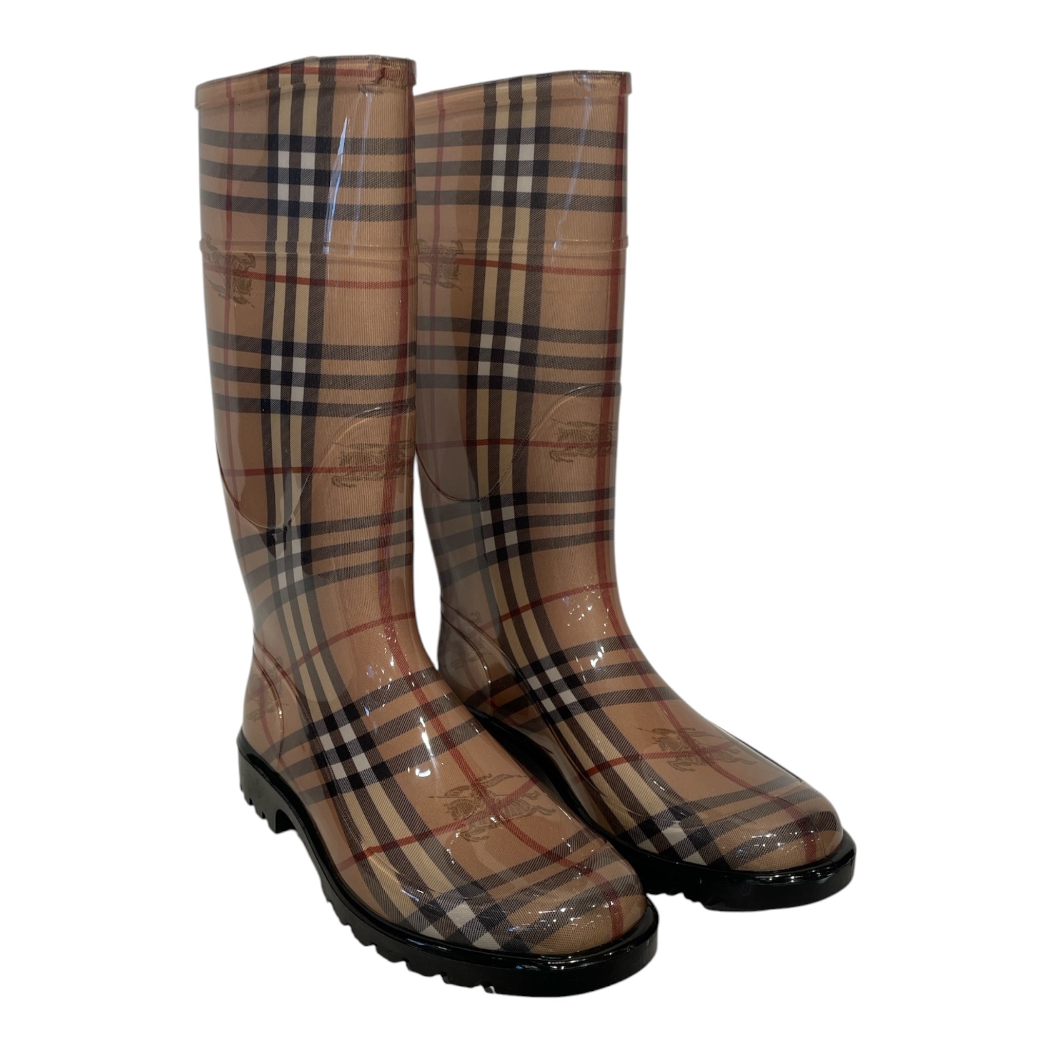 BURBERRY/Rain Boots/EU 40/Plaid/BRW/HAYMARKET CHECK RAINBOOTS view 1