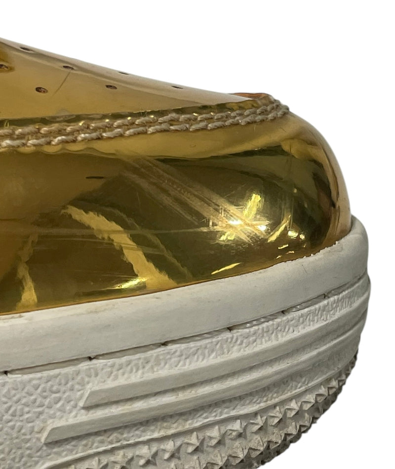 BAPE STA!/Hi-Sneakers/US 10/Leather/GLD/GOLD/WHT