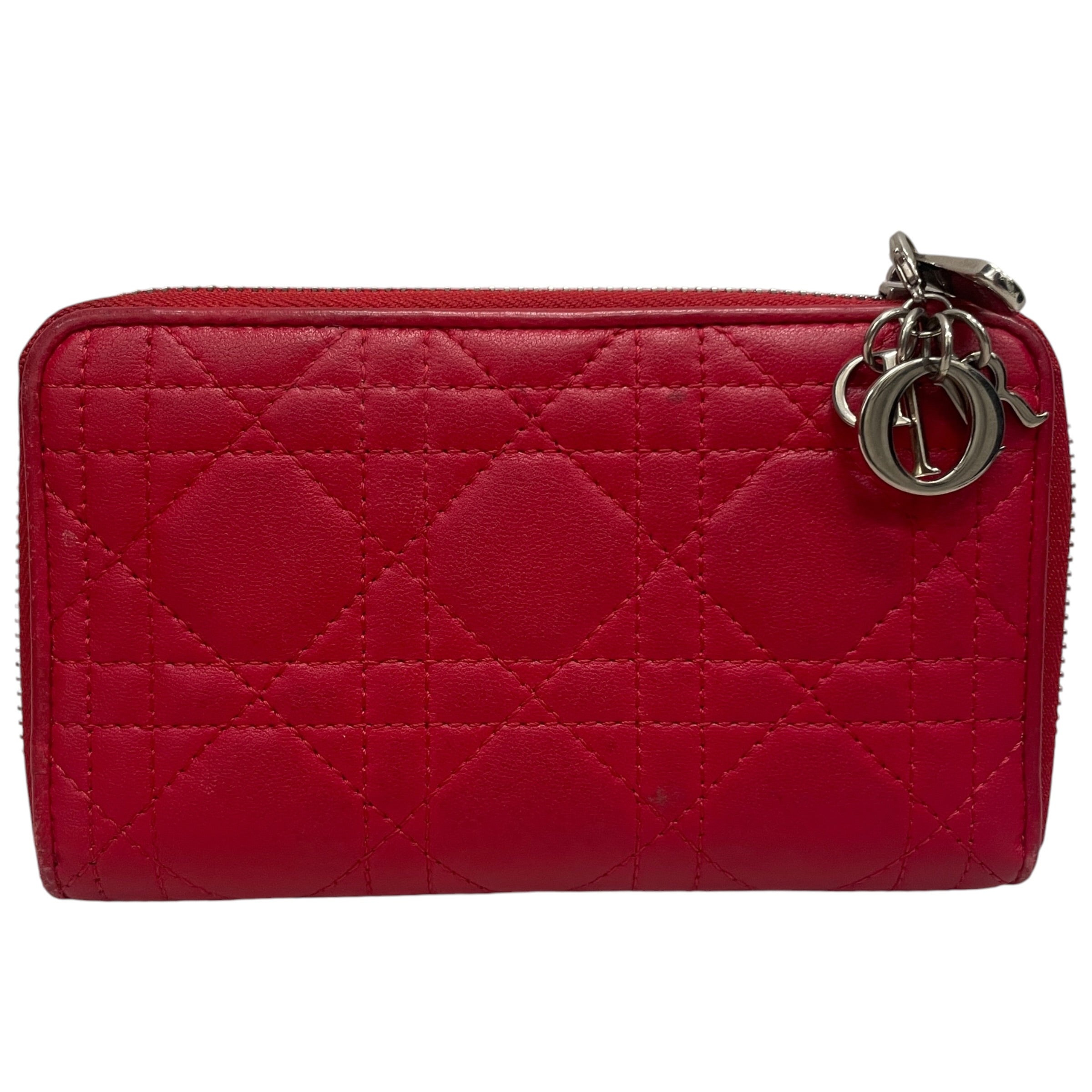 Christian Dior/Long Wallet/Leather/BLK/L's/CANNAGE CONTINENTAL view 1