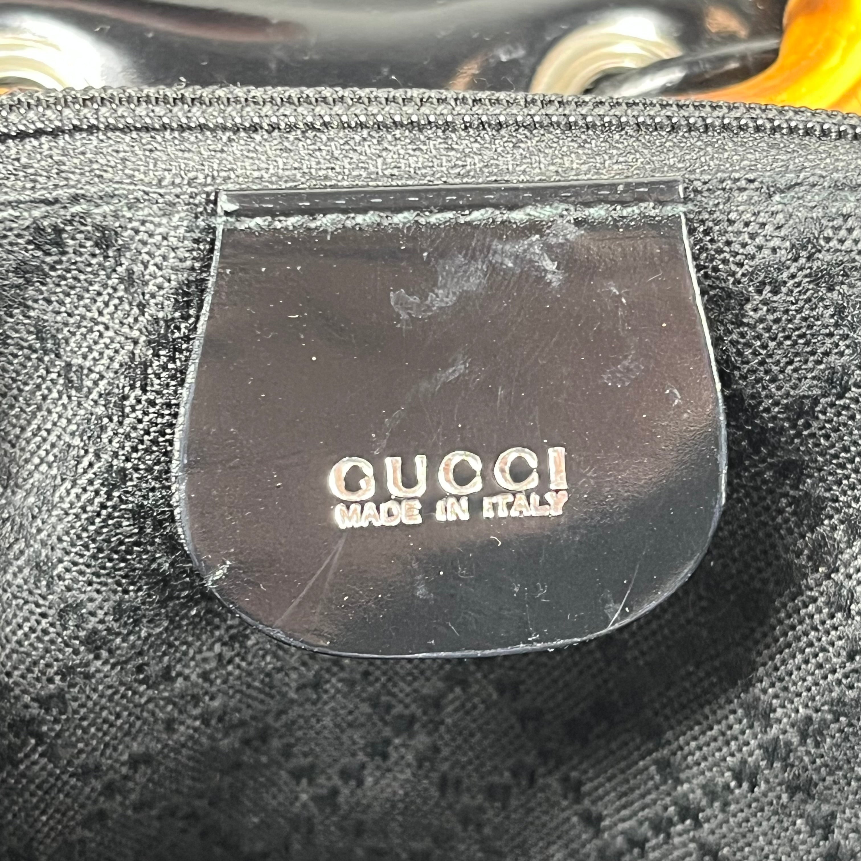 GUCCI/Bag/Nylon/BLK/BAMBOO DRAWSTRING BAG view 3
