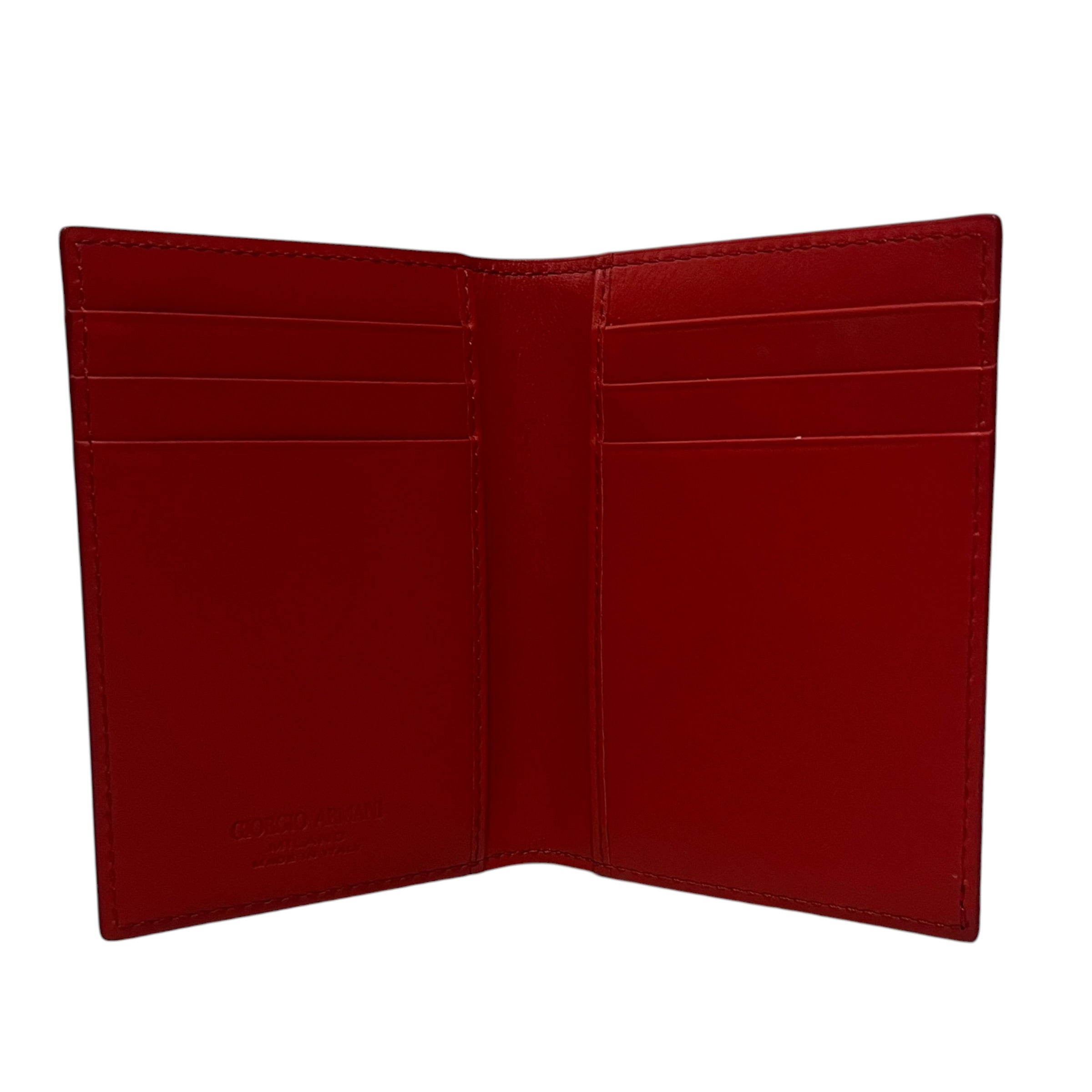 GIORGIO ARMANI/Trifold Wallet/Leather/RED/ view 3