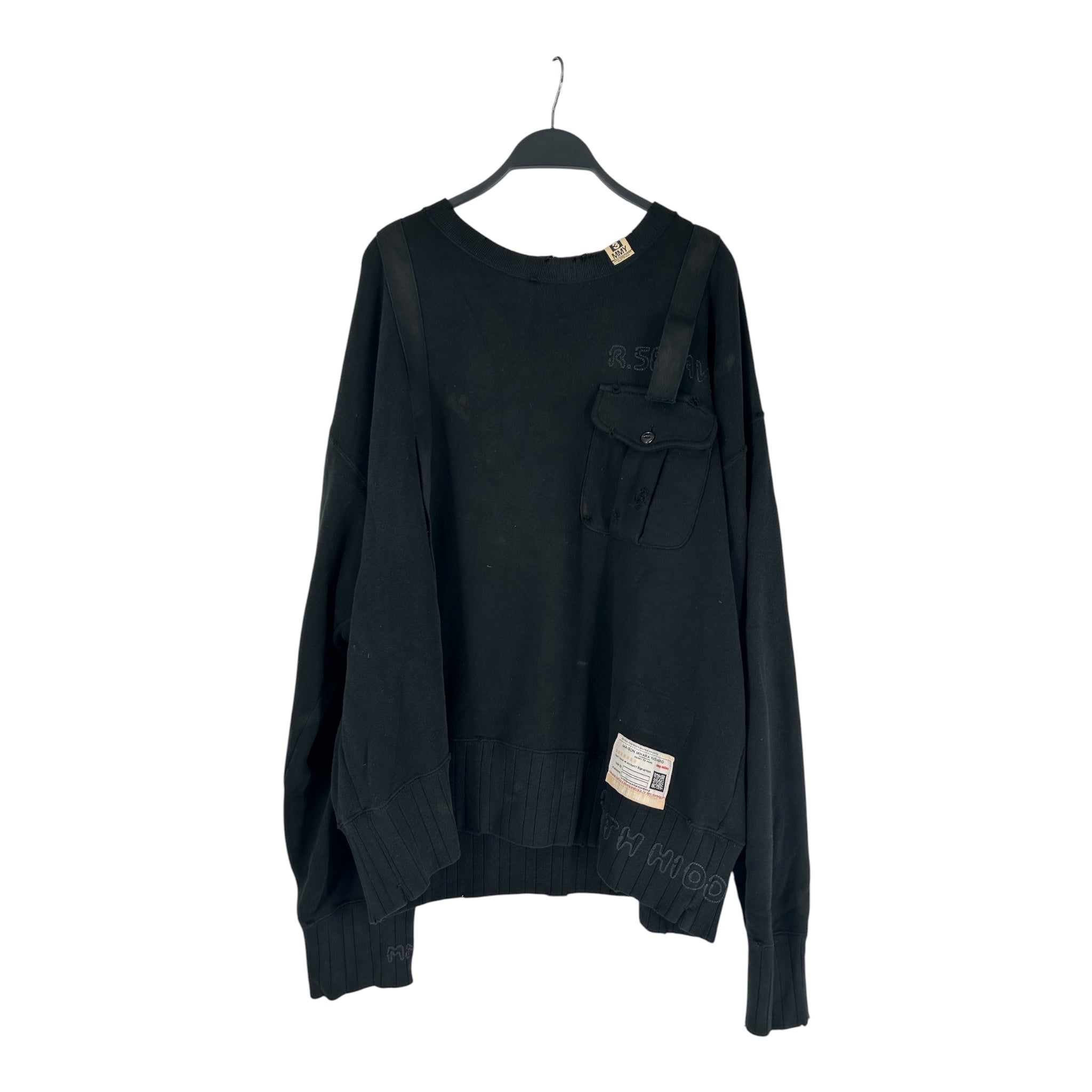 MIHARA YASUHIRO/Sweatshirt/46/Cotton/BLK/R.SELAVY view 1