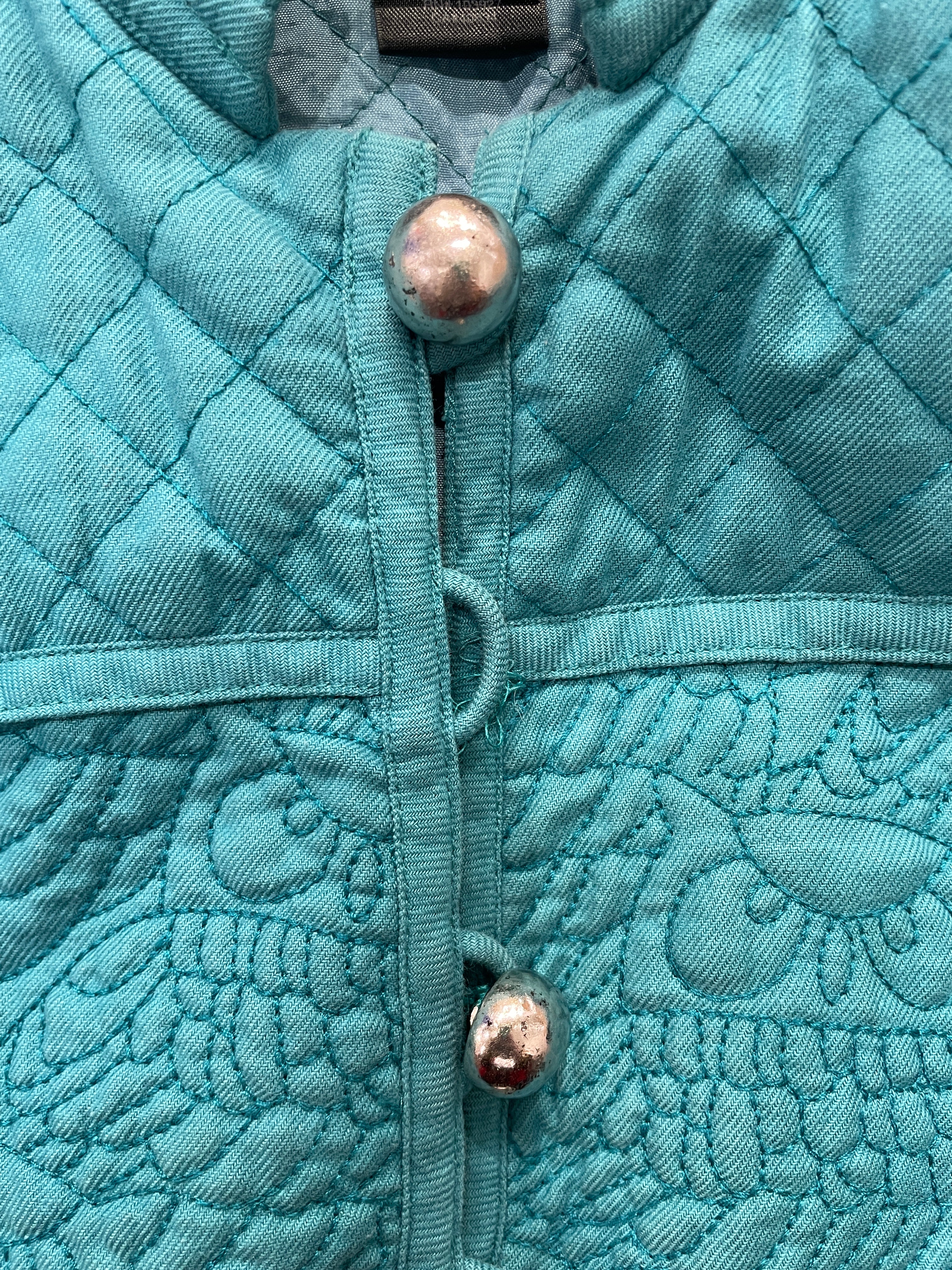 MARC JACOBS/Quilted Jkt/XS/Border/Cotton/BLU/BUTTON CLOSURE/OWLS view 3