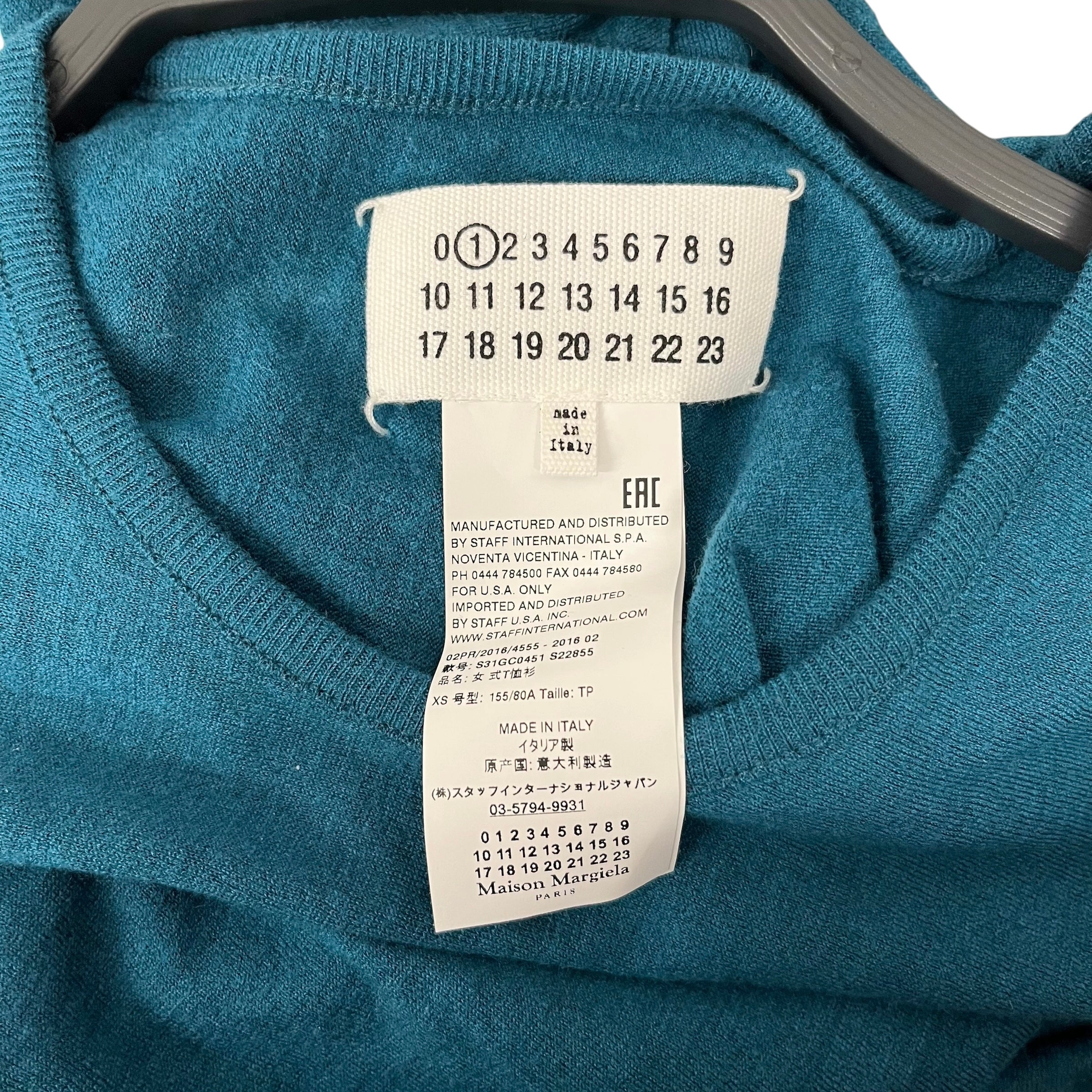 Maison Margiela/T-Shirt/XS/Wool/BLU/ view 3