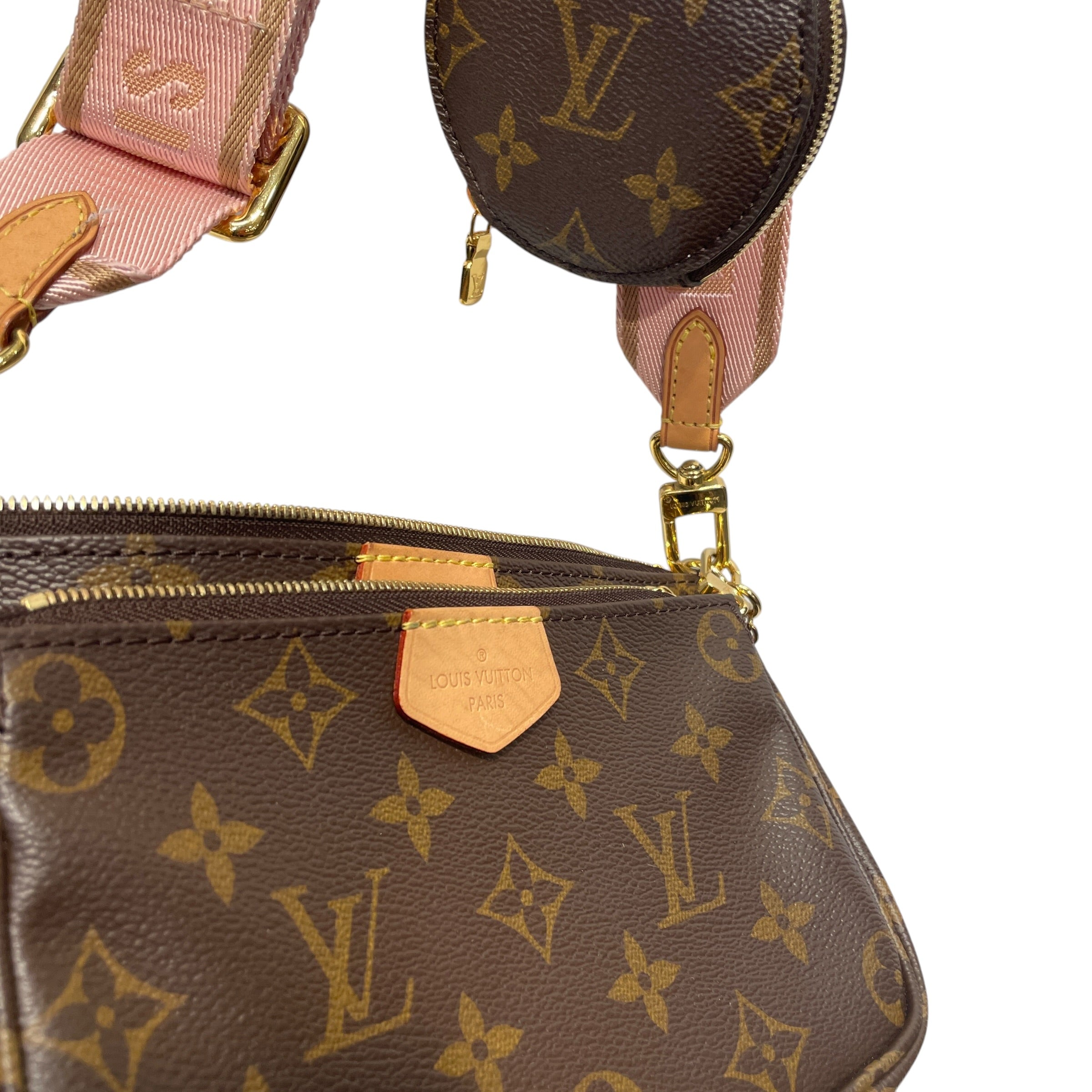 LOUIS VUITTON/Cross Body Bag/Monogram/Leather/BRW/MINI POCHETTE W/ COIN POUCH view 8