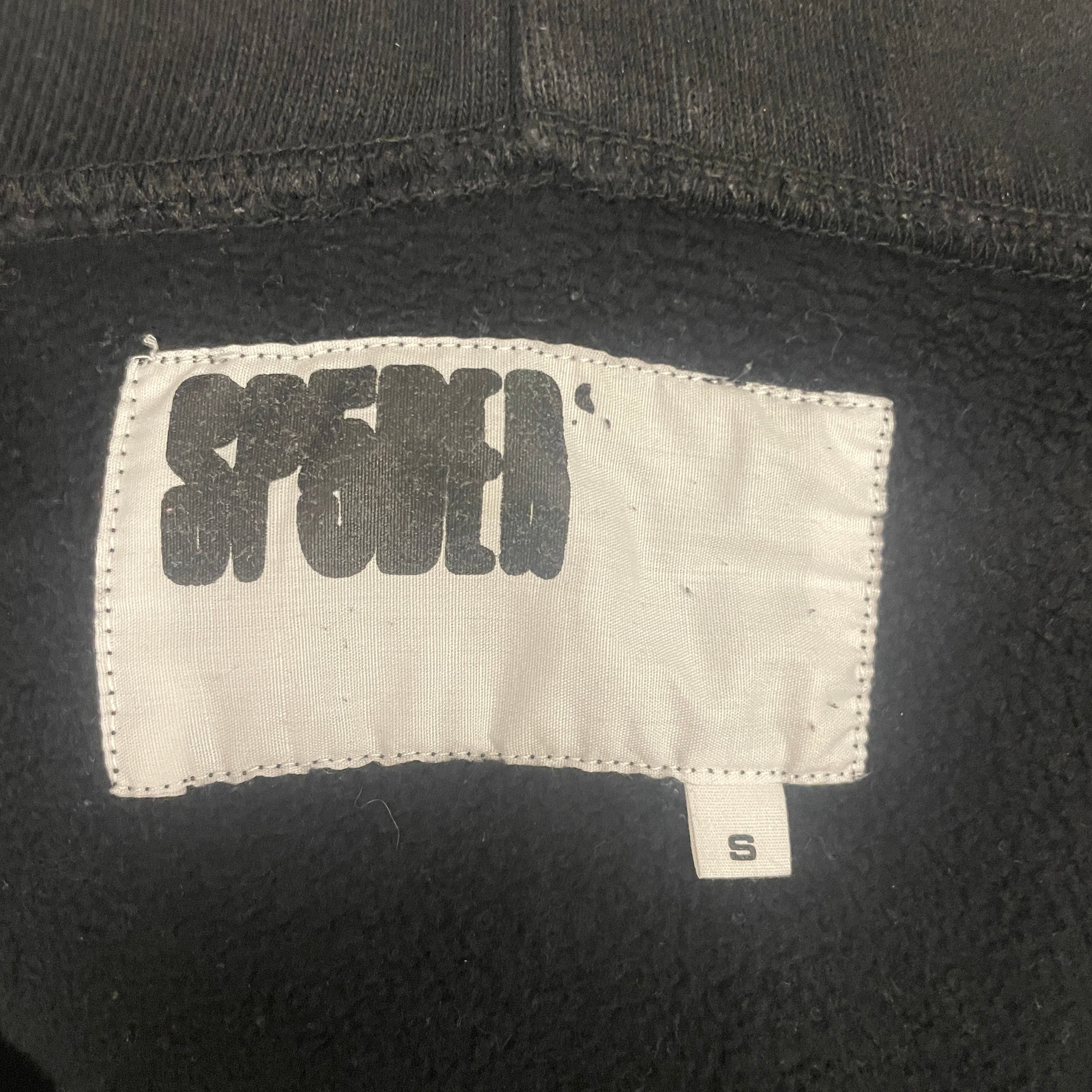 Sp5der/Hoodie/S/Cotton/BLK/studded zip up view 3