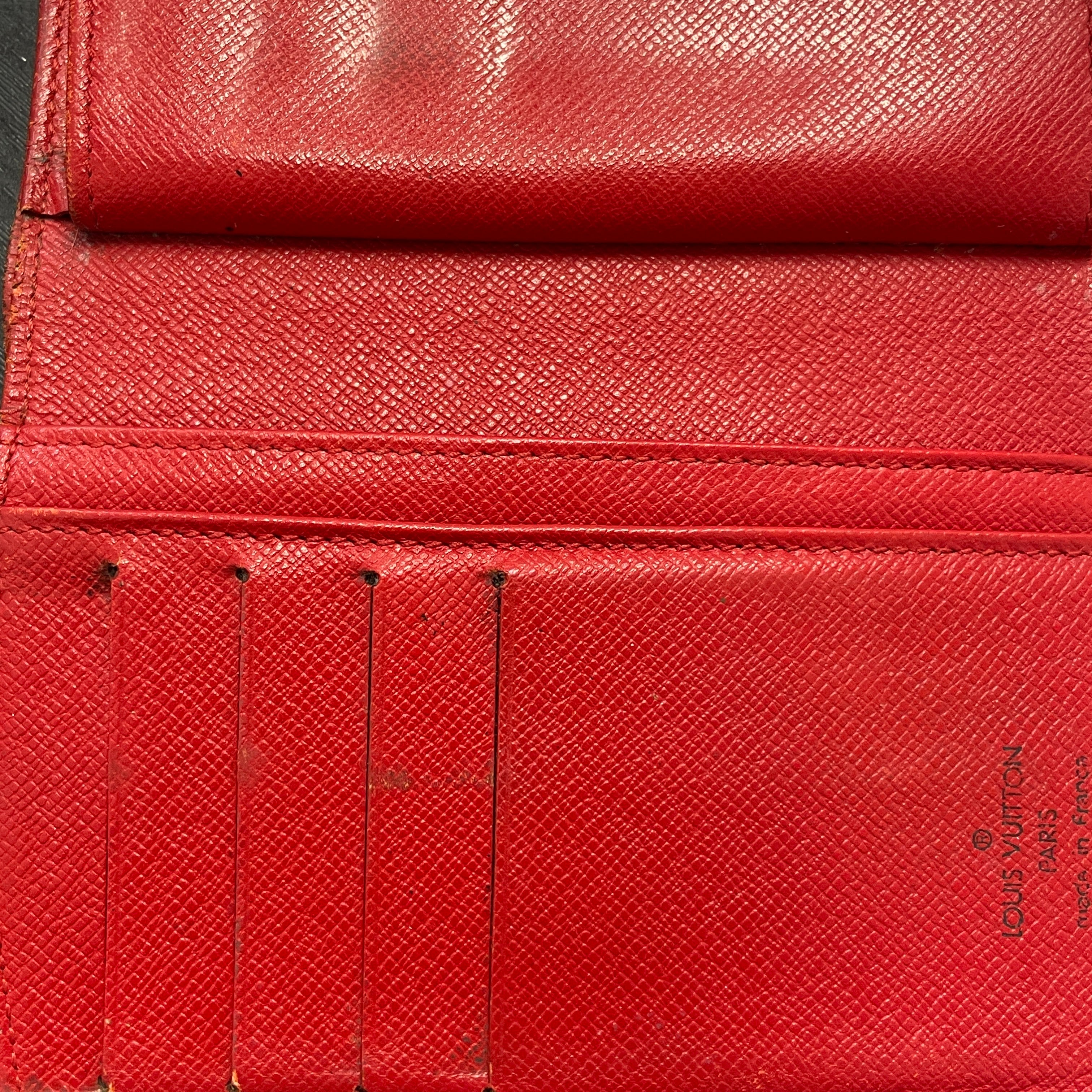 LOUIS VUITTON/Bifold Wallet/Leather/RED/PORTEFEUILLE/EPI/FRENCH view 4
