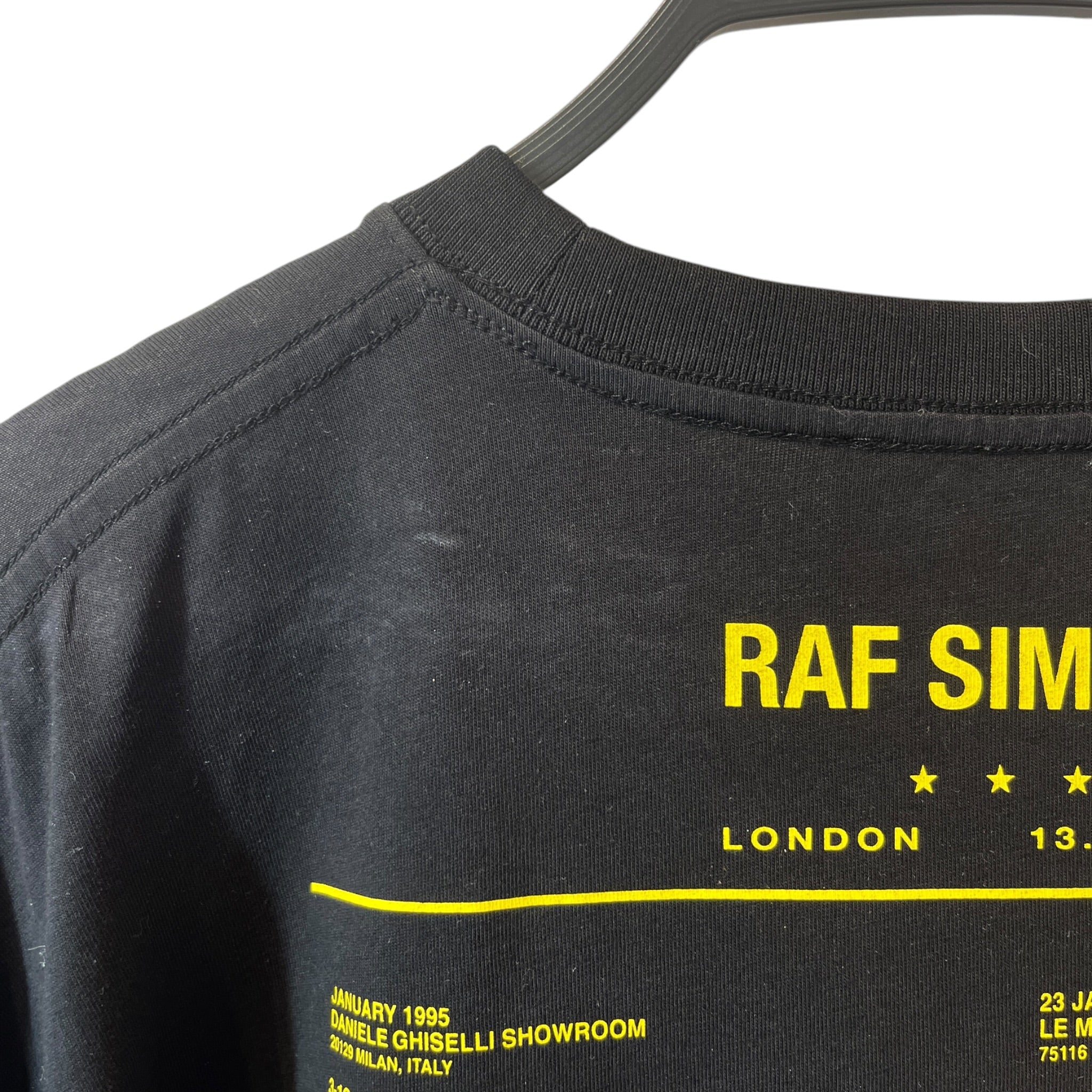 RAF SIMONS/T-Shirt/S/Graphic/Cotton/BLK/YELLOW PRINTWORKS TOUR view 6