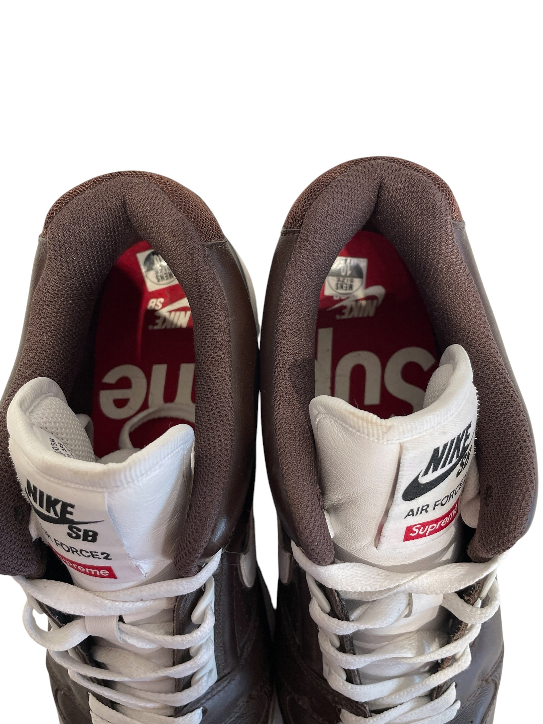 NIKE SB/Low-Sneakers/US 10/BRW/SUPREME X NIKE SB AIR FORCE LO view 4