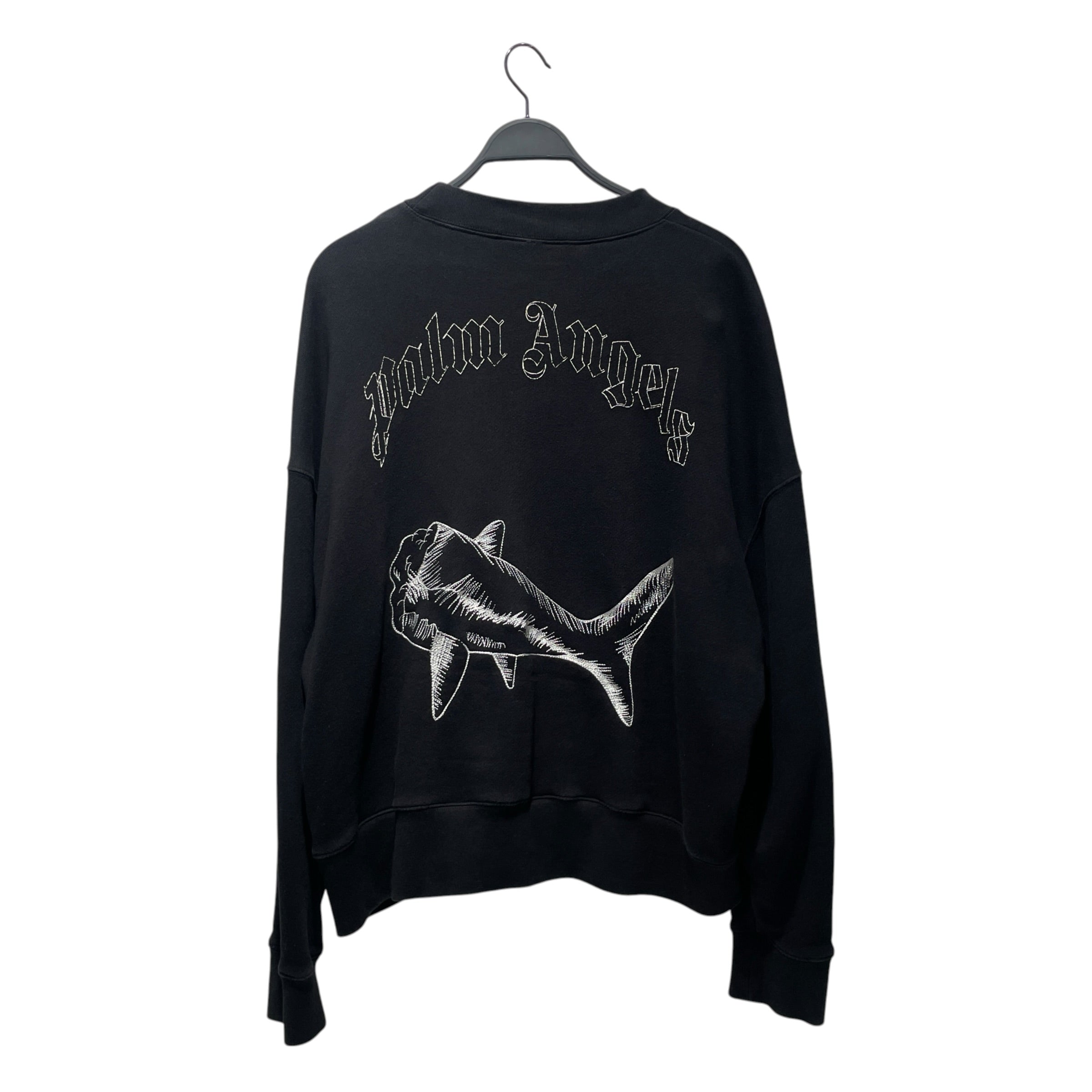 Palm Angels/Sweatshirt/M/Cotton/BLK/shark sweatshirt view 2
