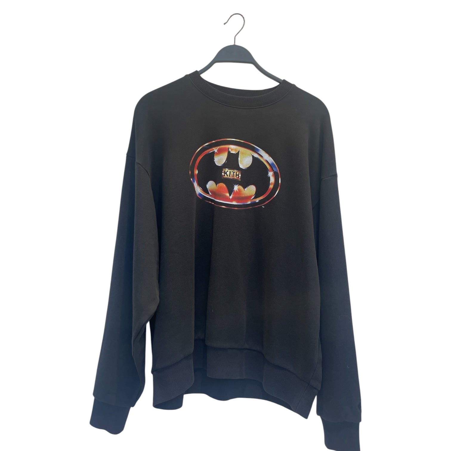 KITH/Sweatshirt/L/Graphic/Cotton/BLK/BATMAN LOGO ON FRONT view 1