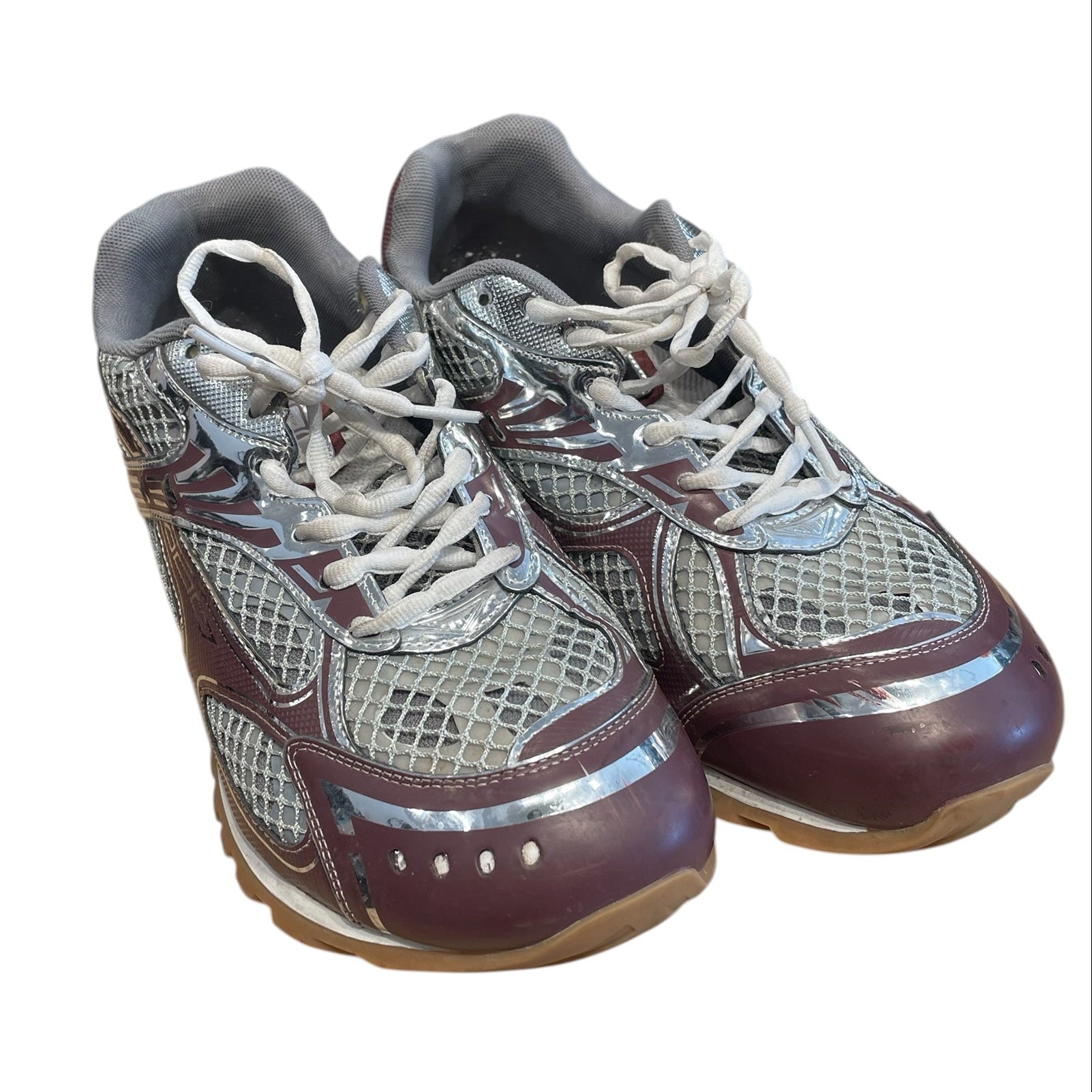 BOTTEGA VENETA/Low-Sneakers/US 11.5/BRD/275 (1.5) gray/maroon view 1