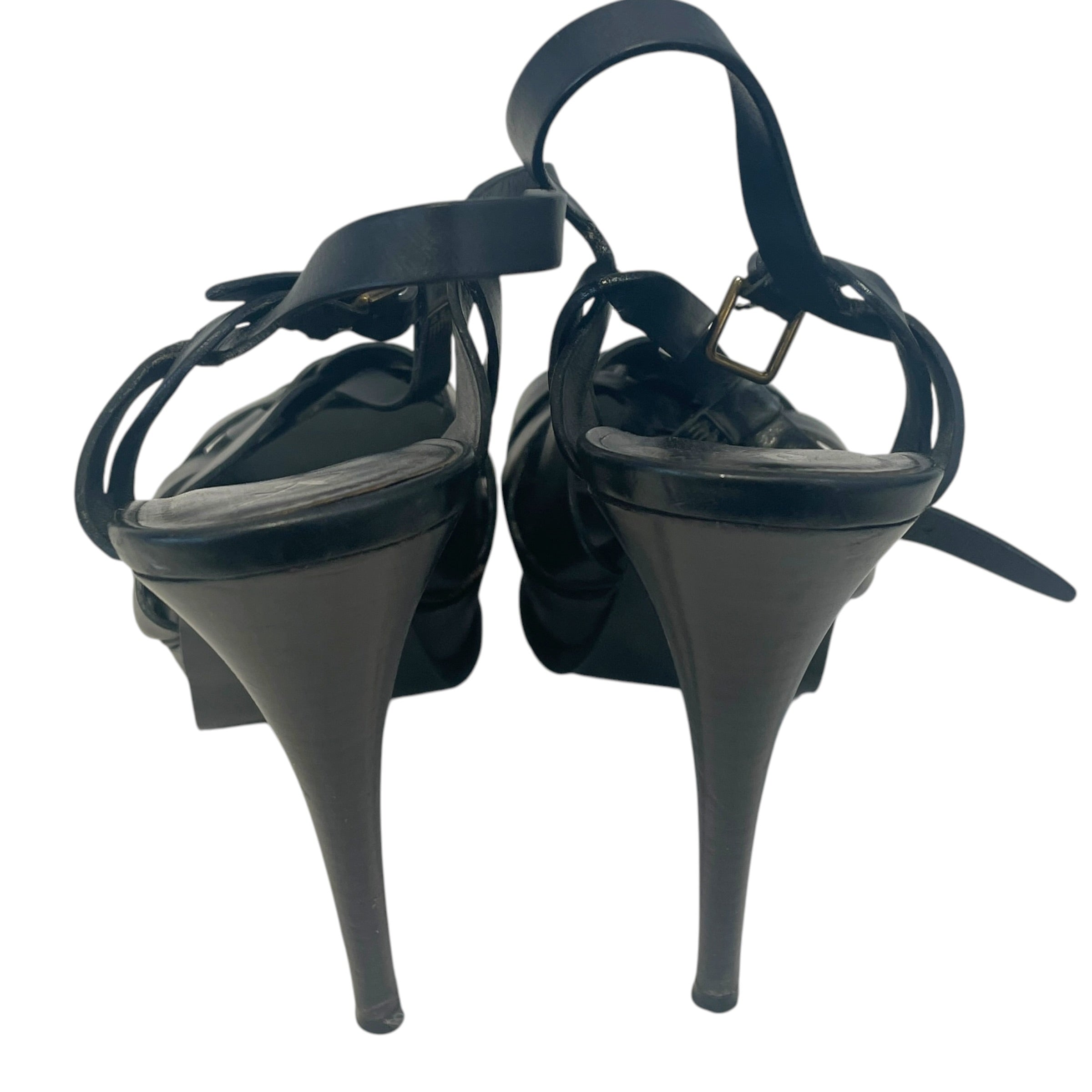 YVES SAINT LAURENT/Heels/EU 39/Leather/BLK/\ view 2