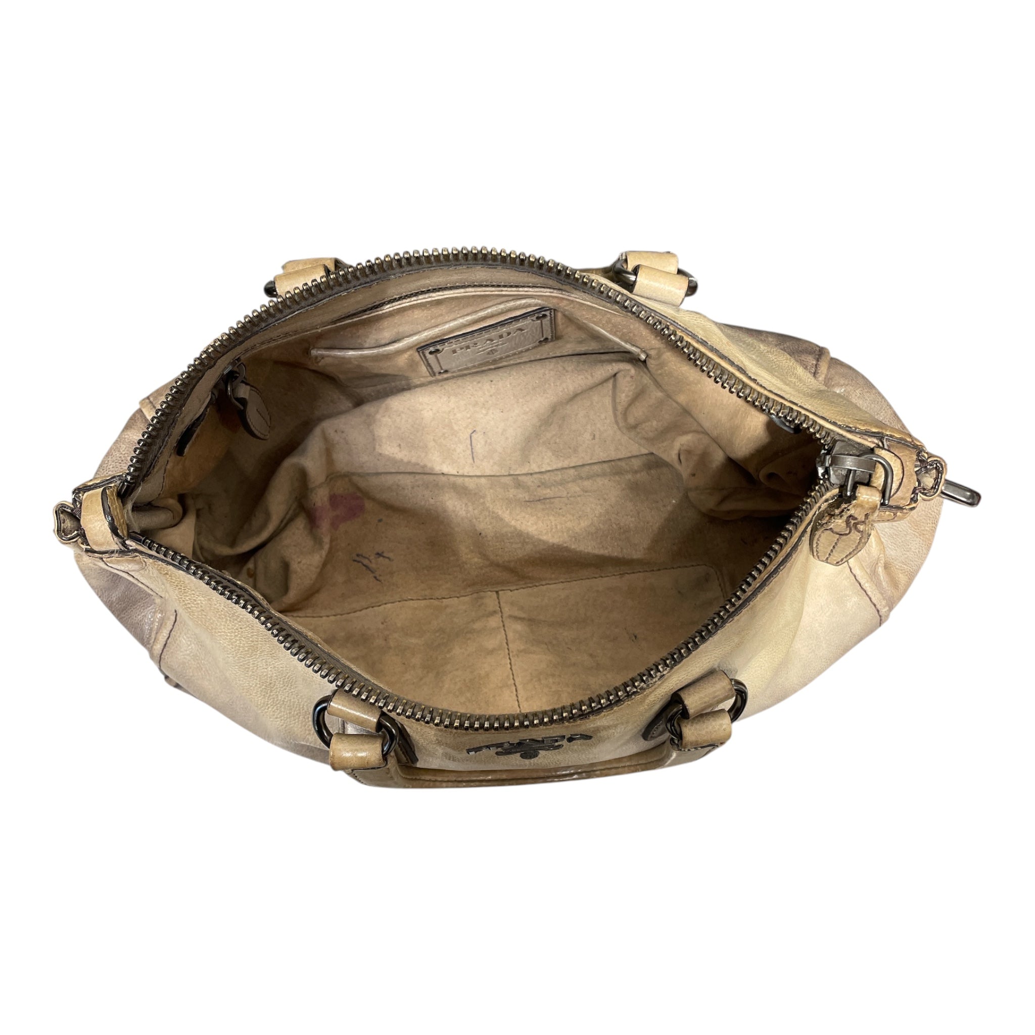 PRADA/Bag/Leather/GRY/GLACE CALF LEATHER OMBRE view 3