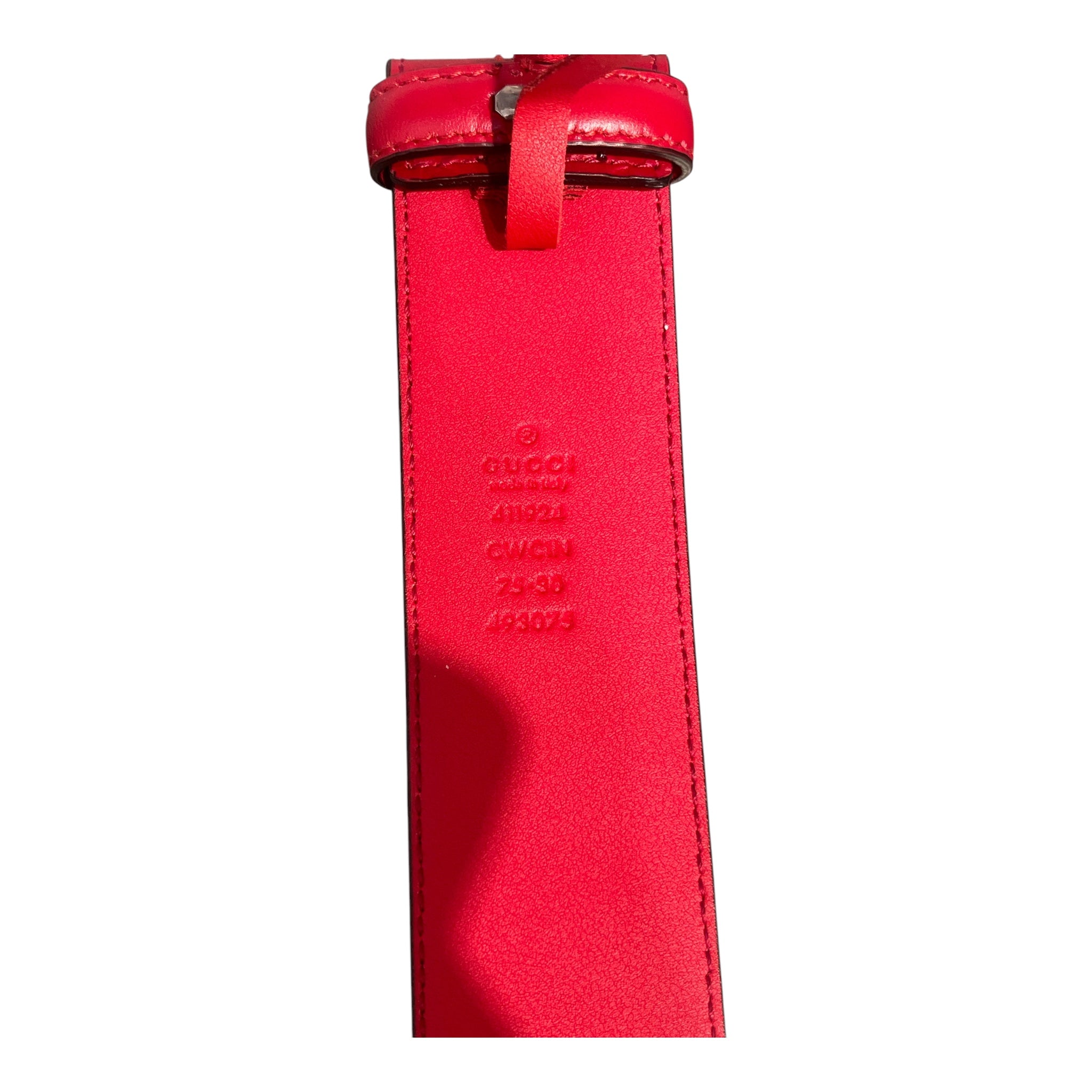 GUCCI/Belt/Leather/RED/M's/RED MONOGRAM BELT view 4