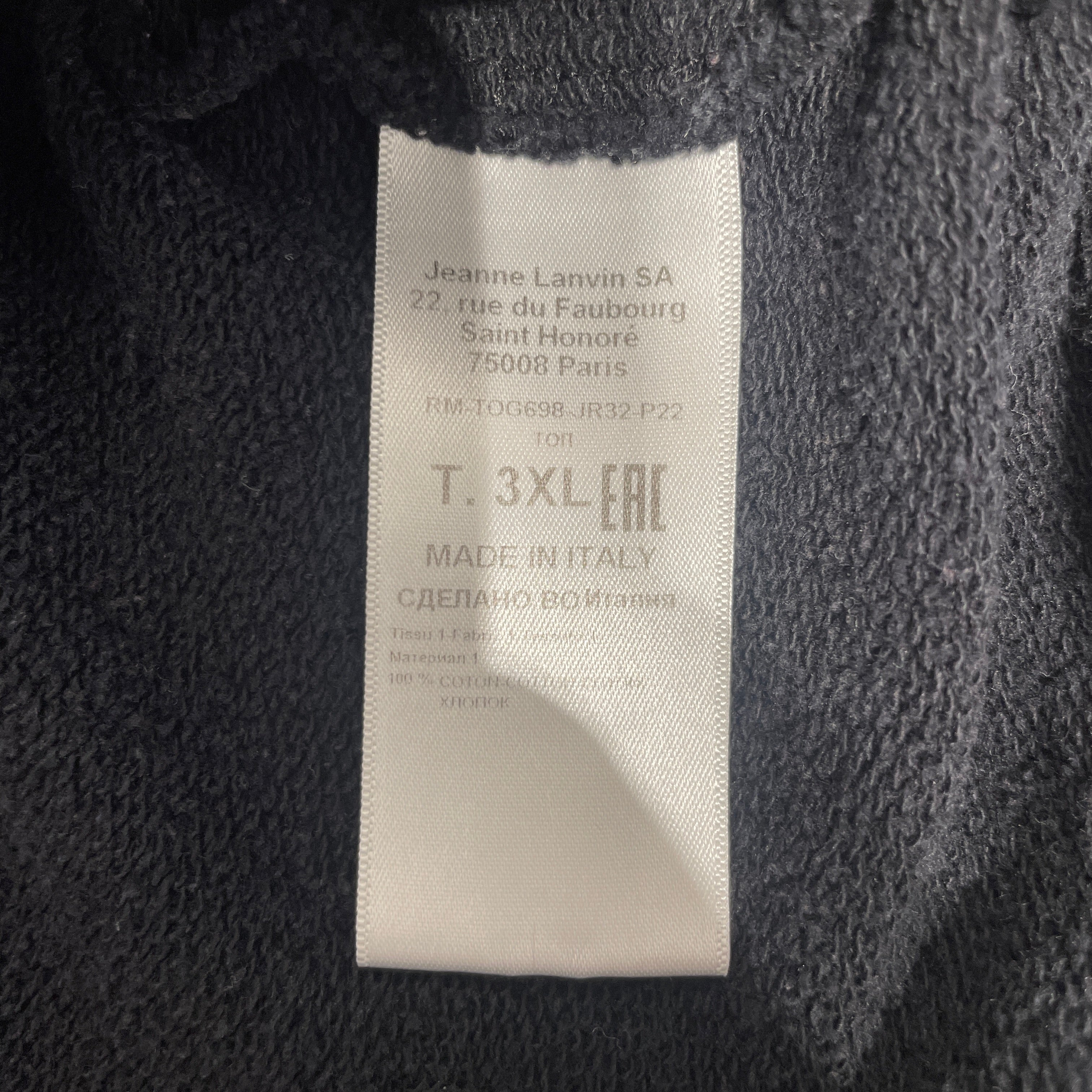 LANVIN/Hoodie/Cotton/BLK/ view 4