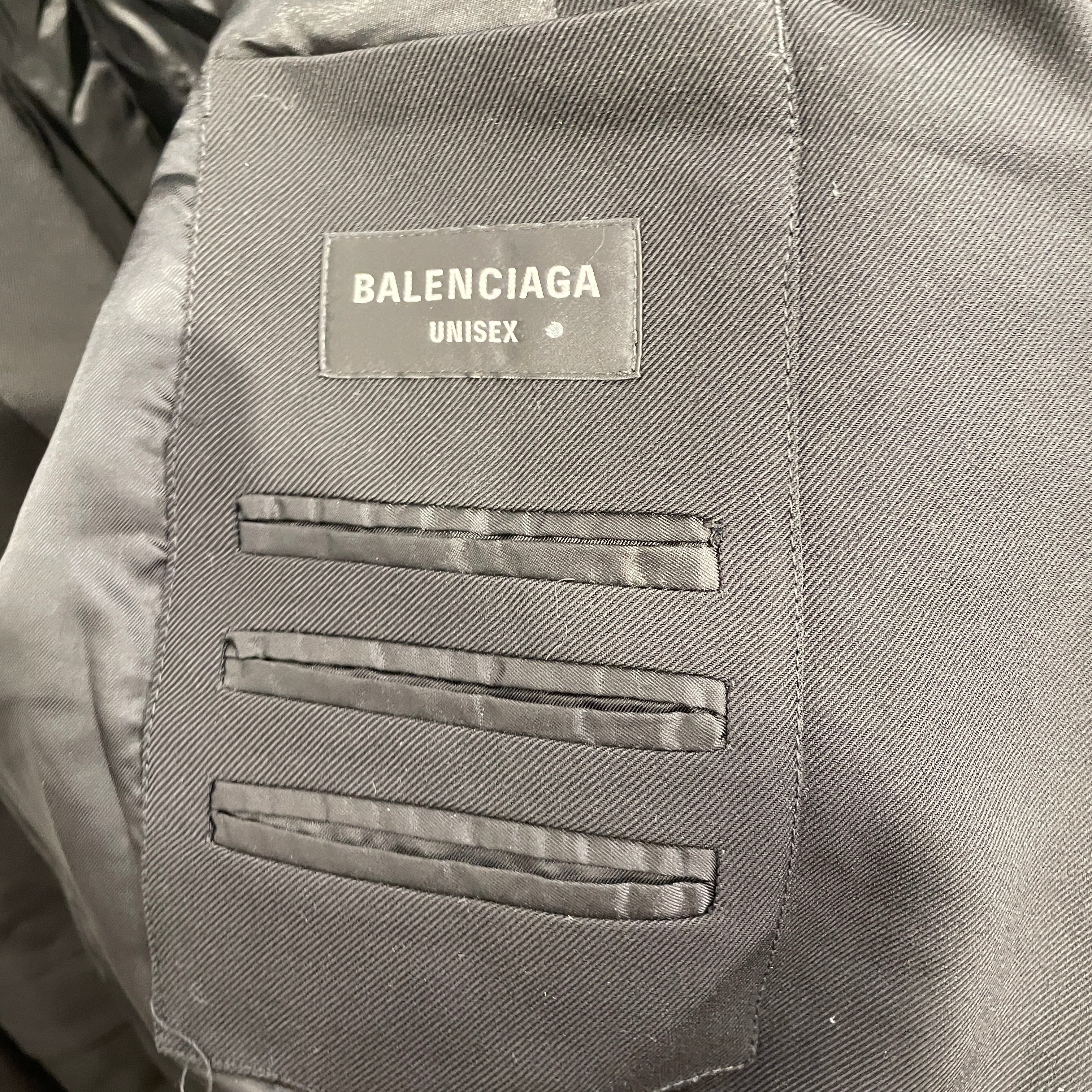 BALENCIAGA/Tailored Jkt/S/Wool/BLK/ view 3