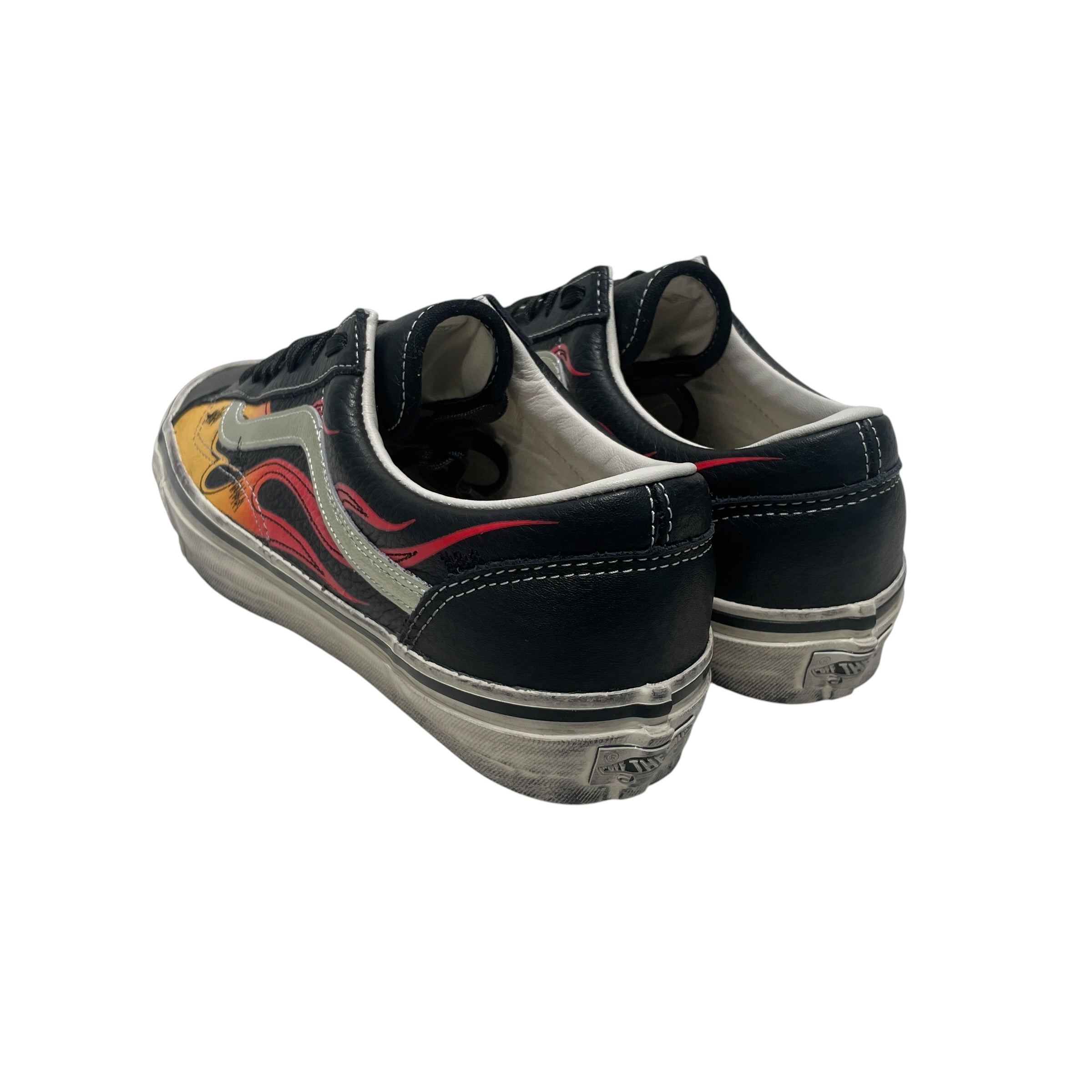 VANS/Low-Sneakers/US 9/Leather/BLK/PREMIUM OLD SKOOL 36 FLAMES view 2