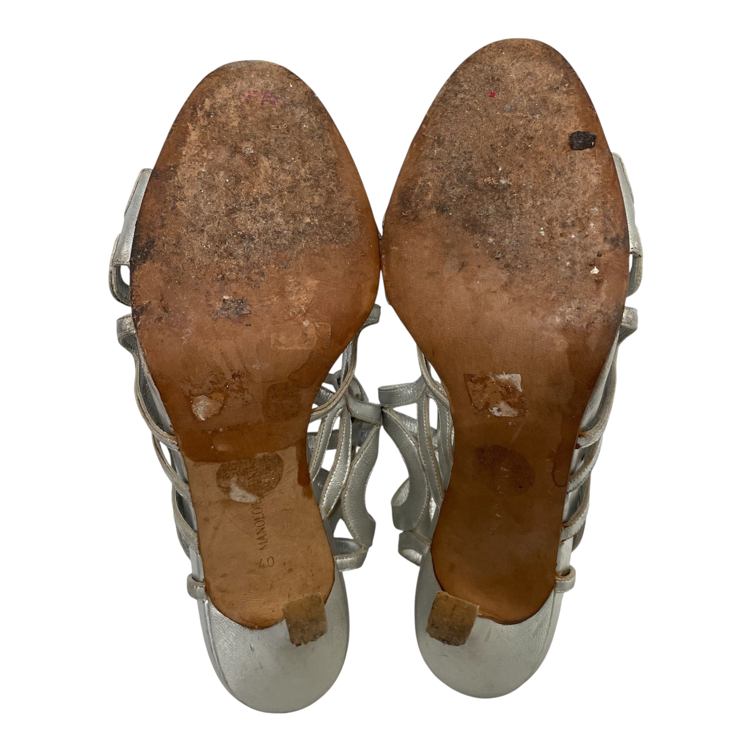 MANOLO BLAHNIK/Sandals/EU 40/SLV/Godiche Sandals view 7