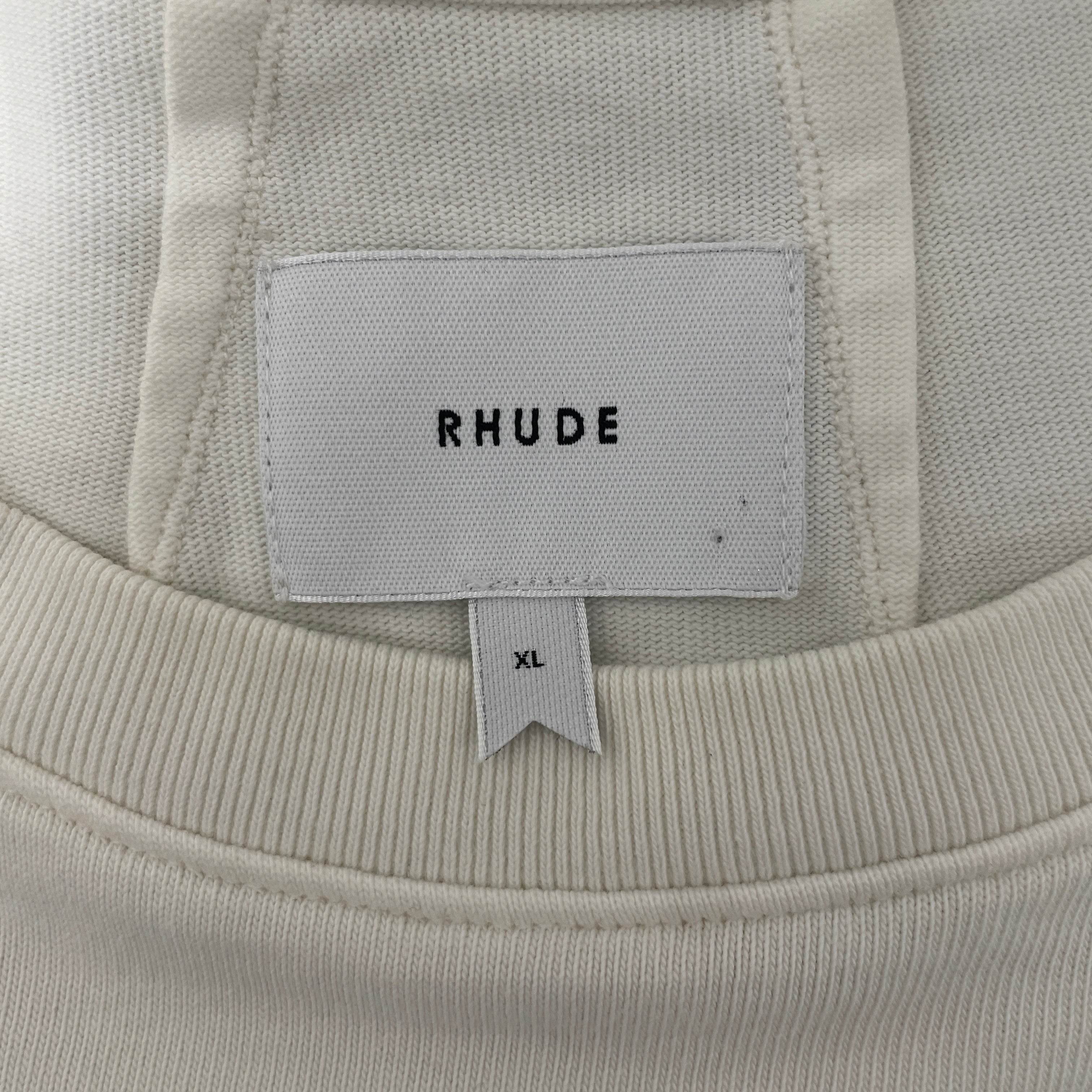 RHUDE/T-Shirt/XL/Cotton/CRM/ view 3