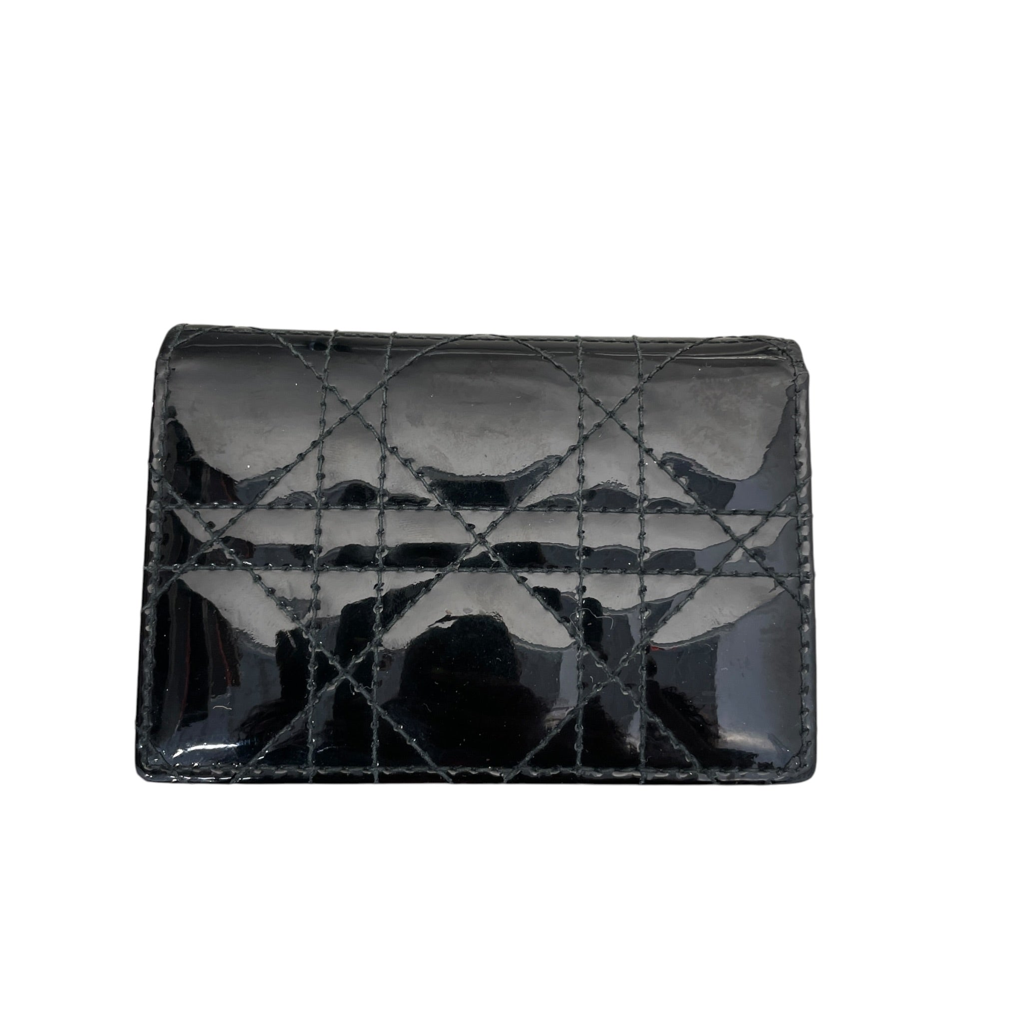 Christian Dior/Bifold Wallet/Leather/BLK/M's/QUILTED view 2