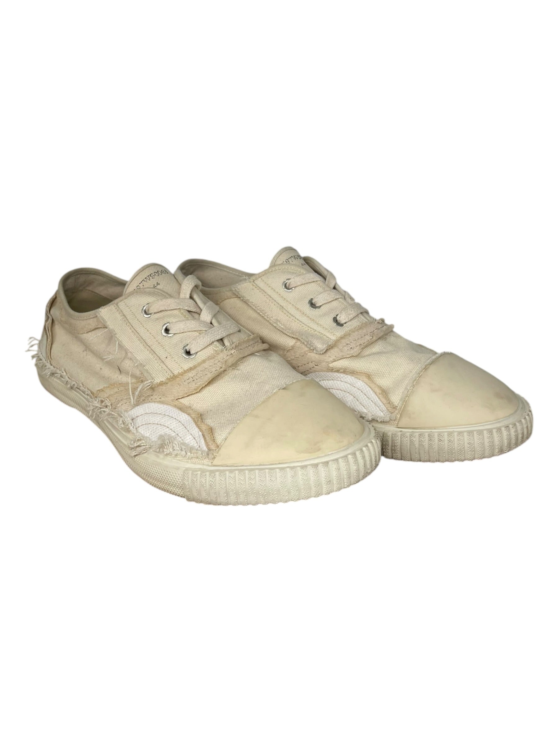 Maison Margiela/Low-Sneakers/US 11/Cotton/CRM/reconstructed lowtop view 1