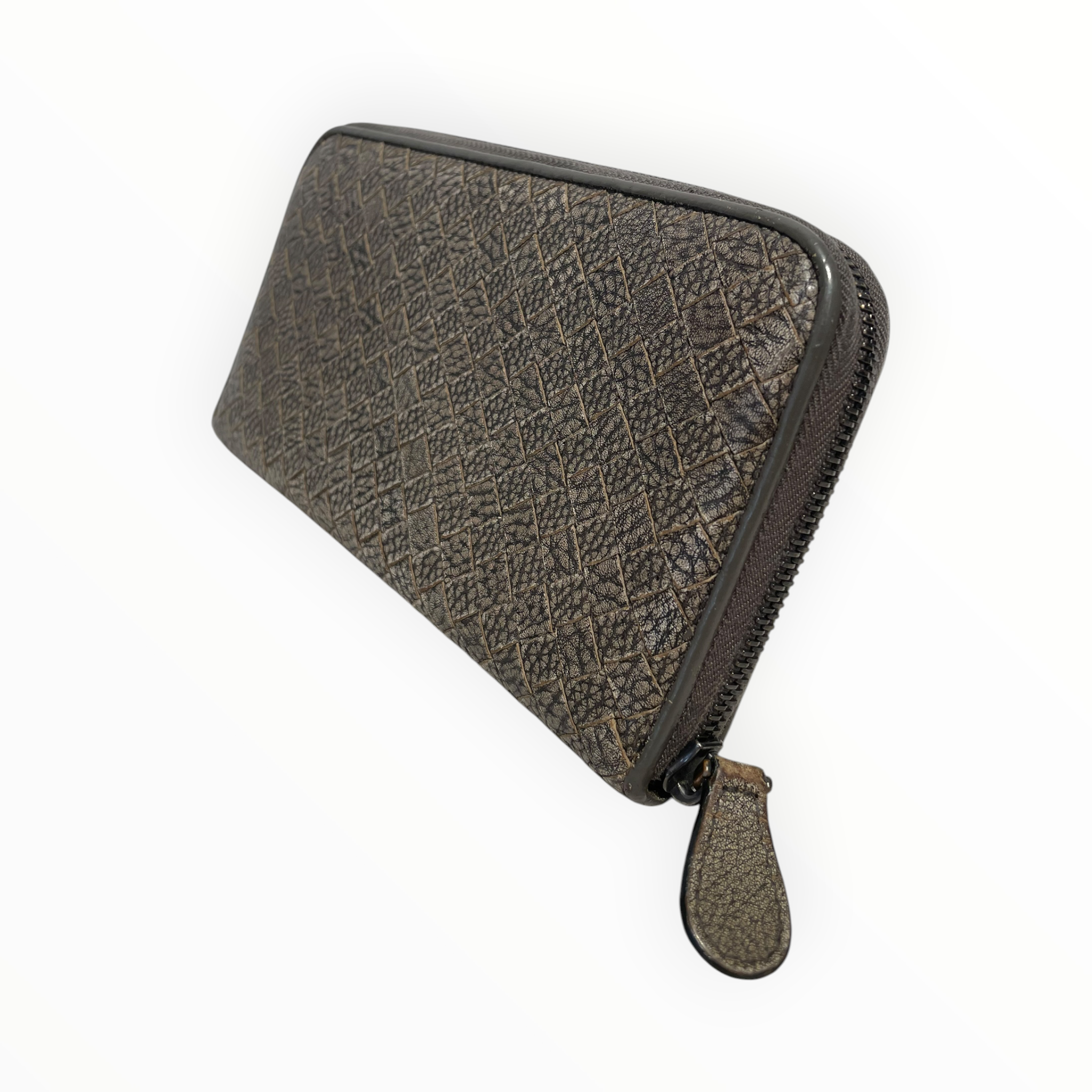 BOTTEGA VENETA/Long Wallet/Leather/GRY/L's/ view 1