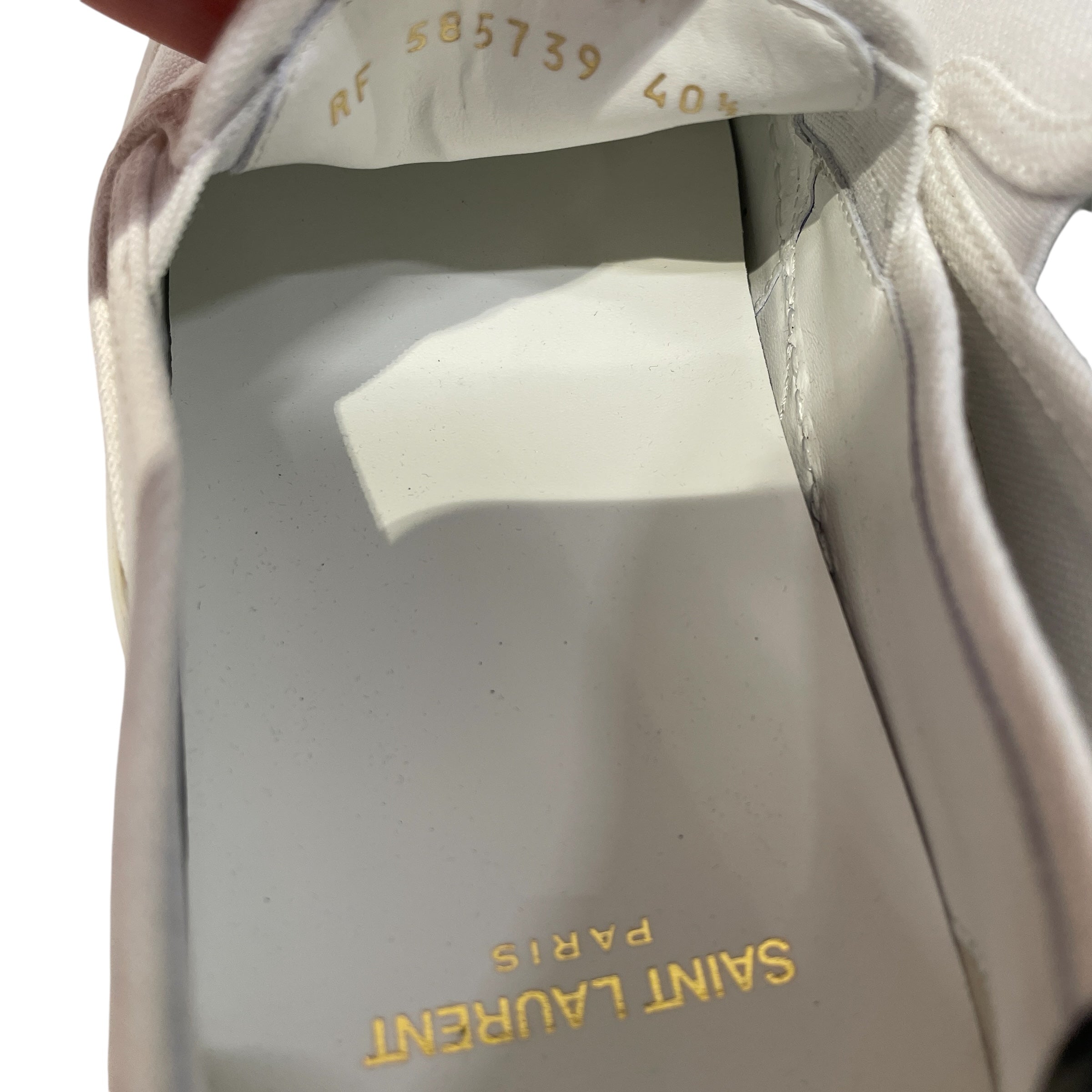 SAINT LAURENT/Low-Sneakers/US 9/Cotton/WHT/ view 6