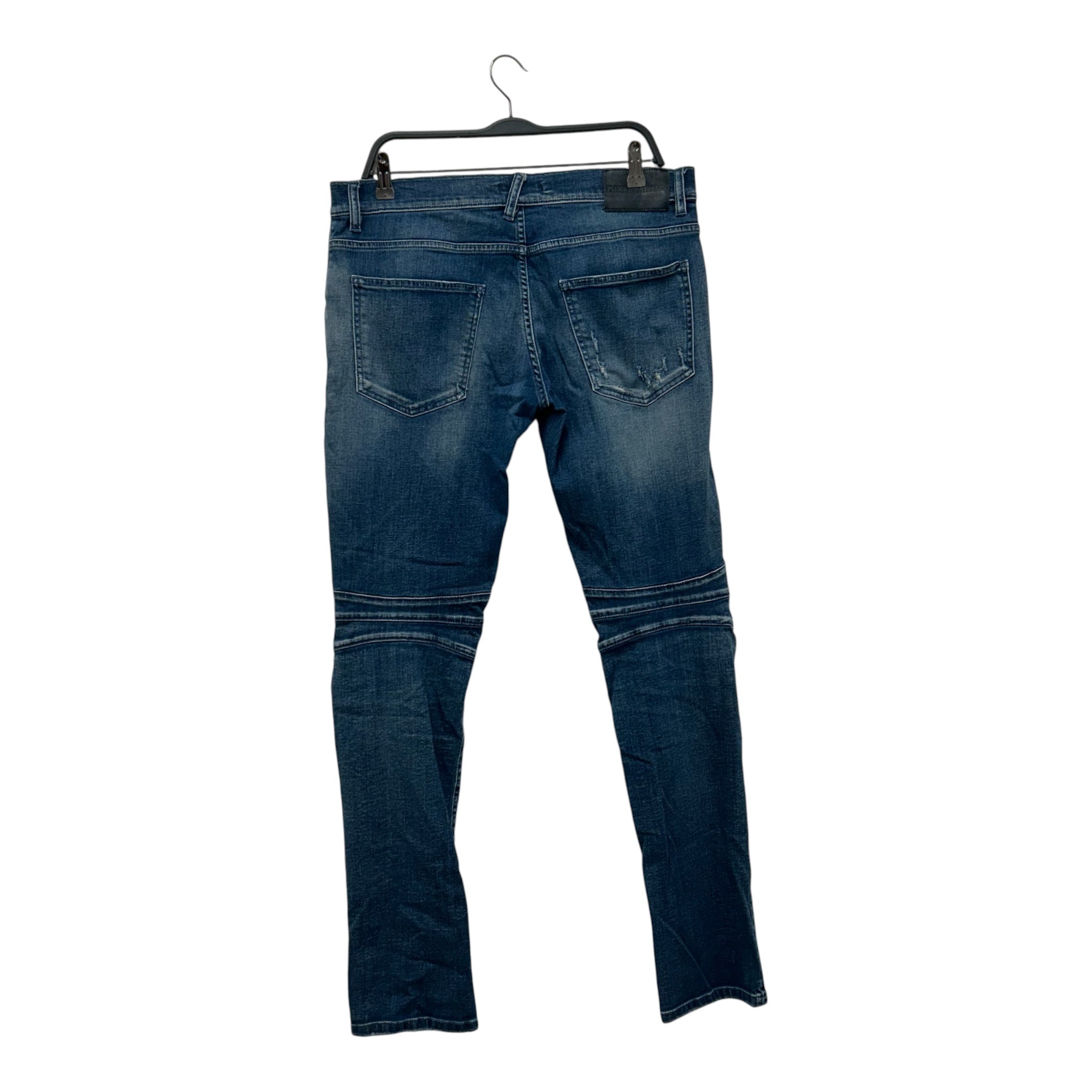 PIERRE BALMAIN/Skinny Pants/36/Denim/BLU/DISTRESSED STITCHING view 2