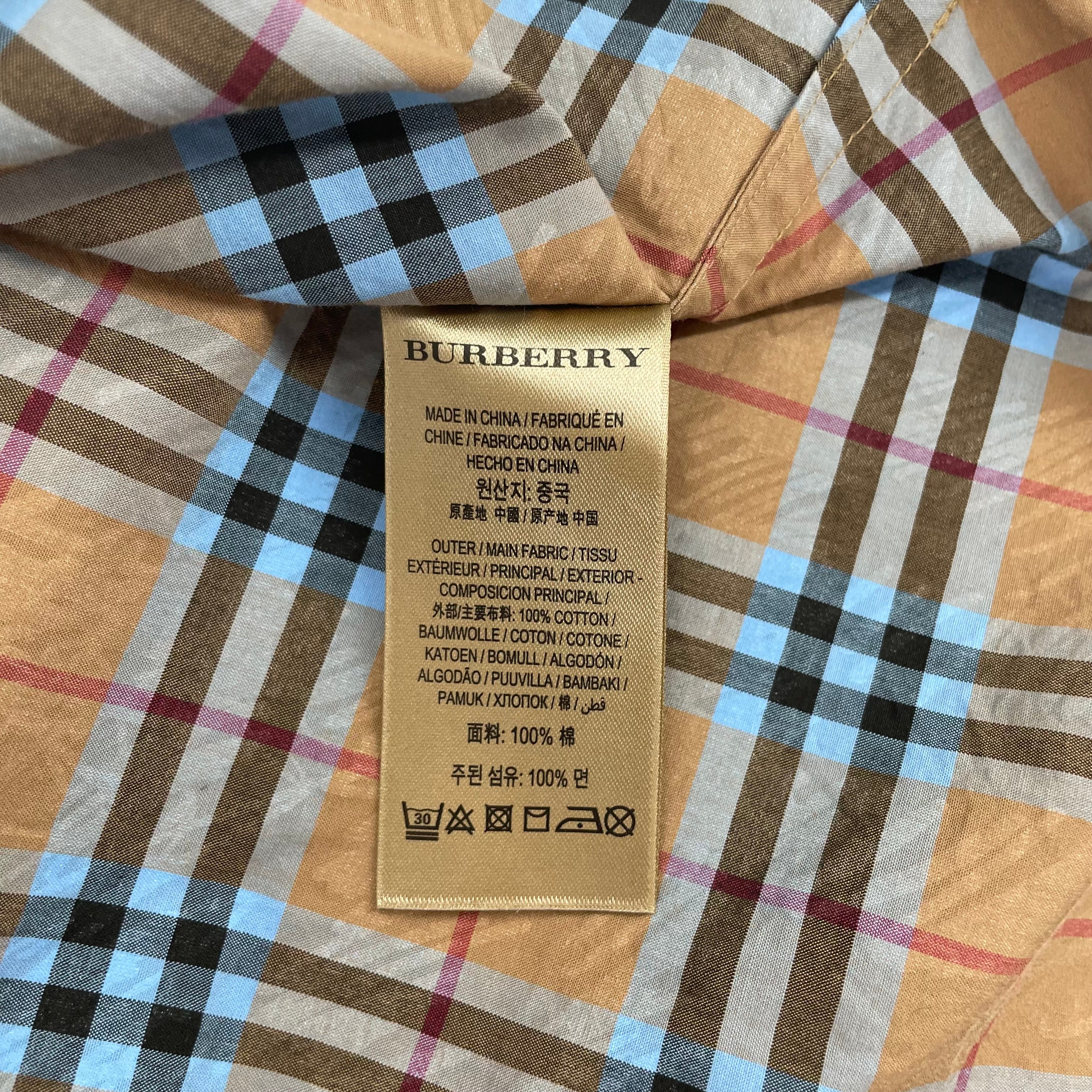 BURBERRY LONDON/SS Shirt/8/Cotton/BEG/Plaid/WHITE SCRIBBLE view 4