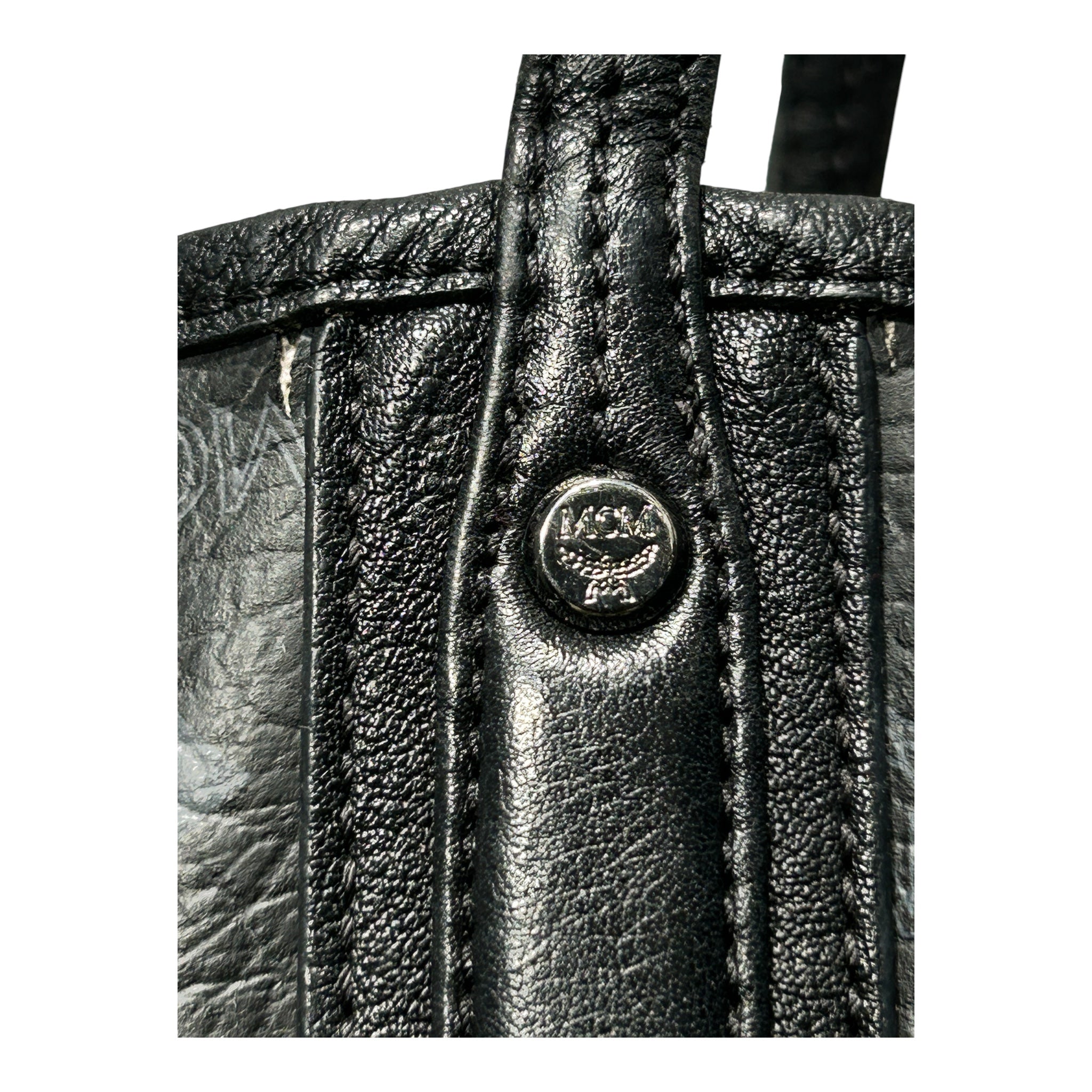 MCM/Hand Bag/Monogram/Leather/BLK/Tote Hand Bag view 4