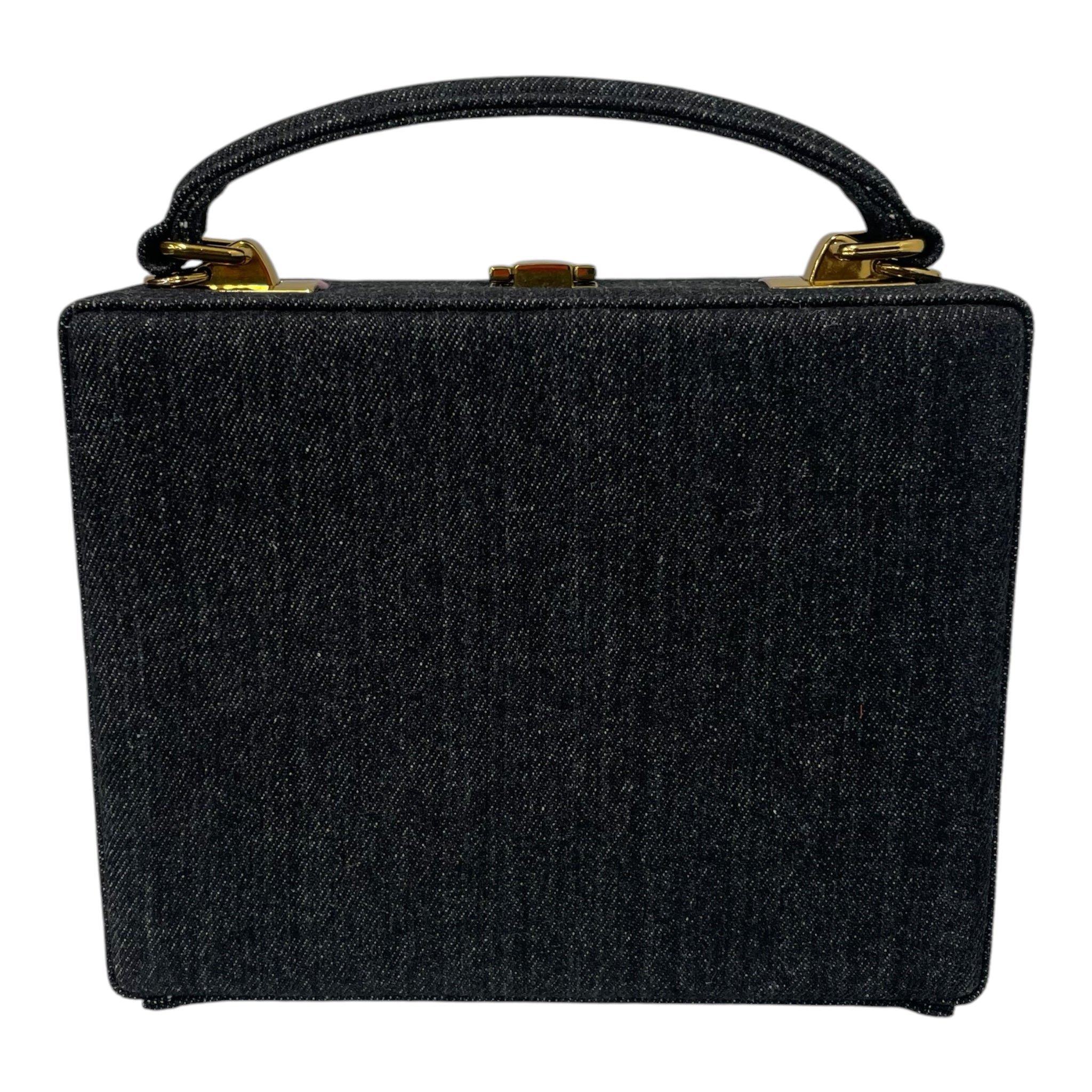 BRANDON BLACKWOOD/Cross Body Bag/Cotton/BLK/denim square crossbody bag view 2