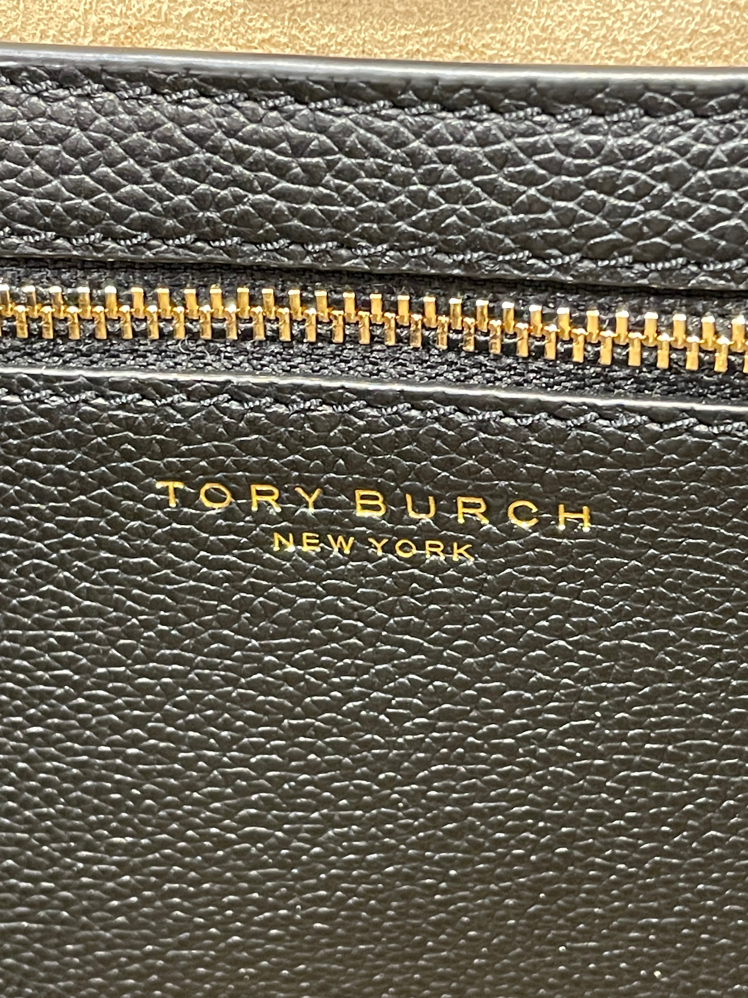 TORY BURCH/Tote Bag/Leather/BLK/Black Pebbled Romy Tote Bag view 3
