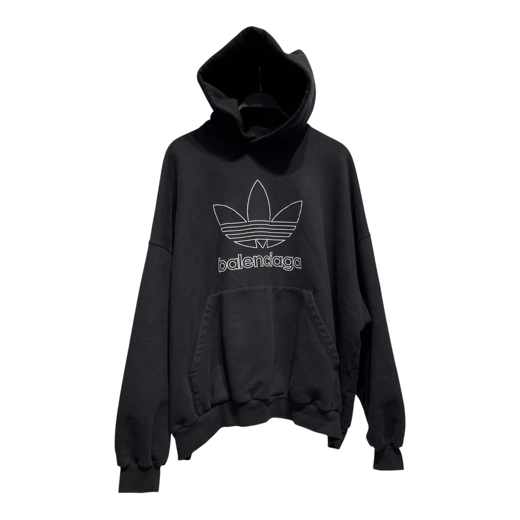 adidas/BALENCIAGA/Hoodie/3/Cotton/BLK/OVERSIZED LOGO view 1