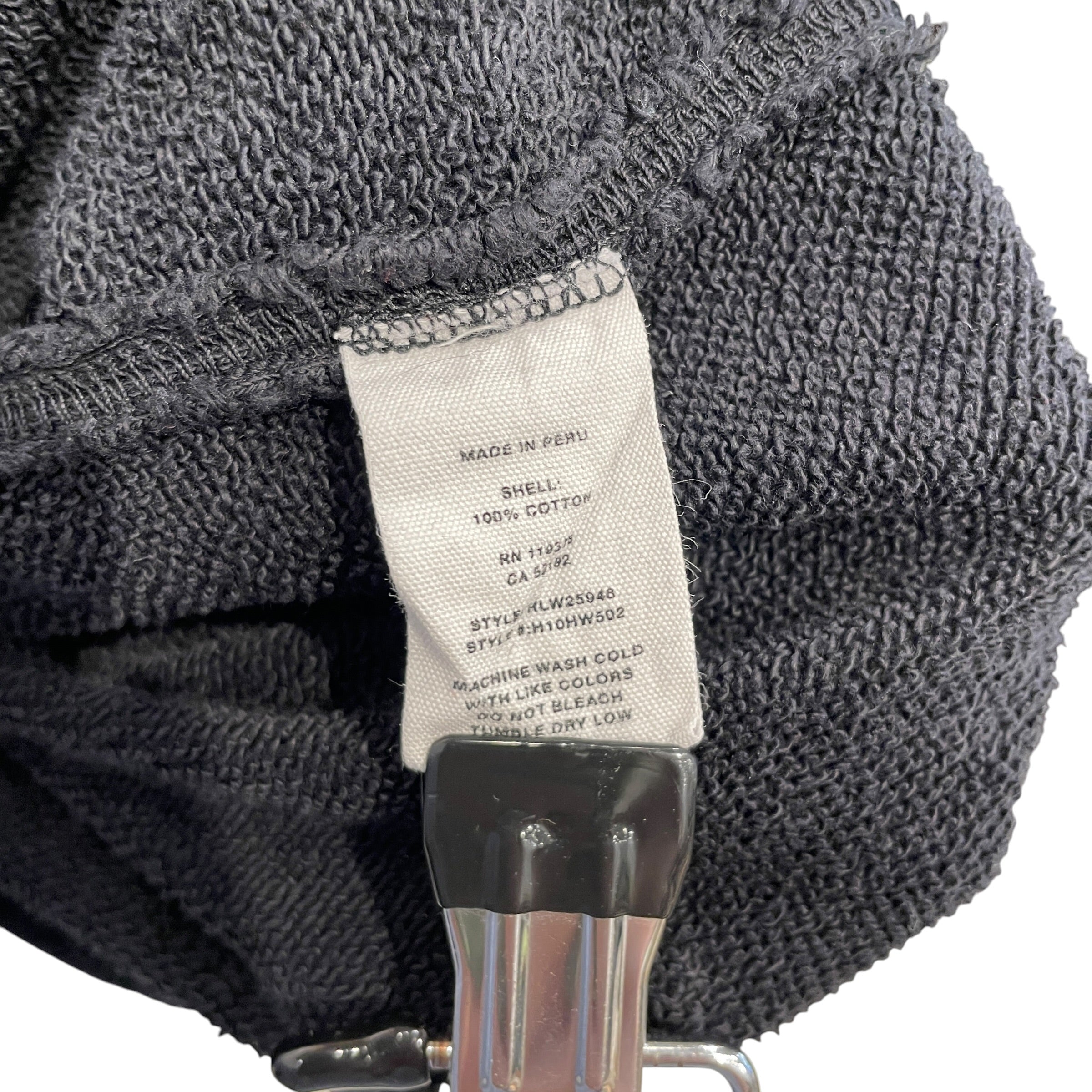 Helmut Lang/Hoodie/M/Cotton/BLK/CROPPED DISTRESSED view 4