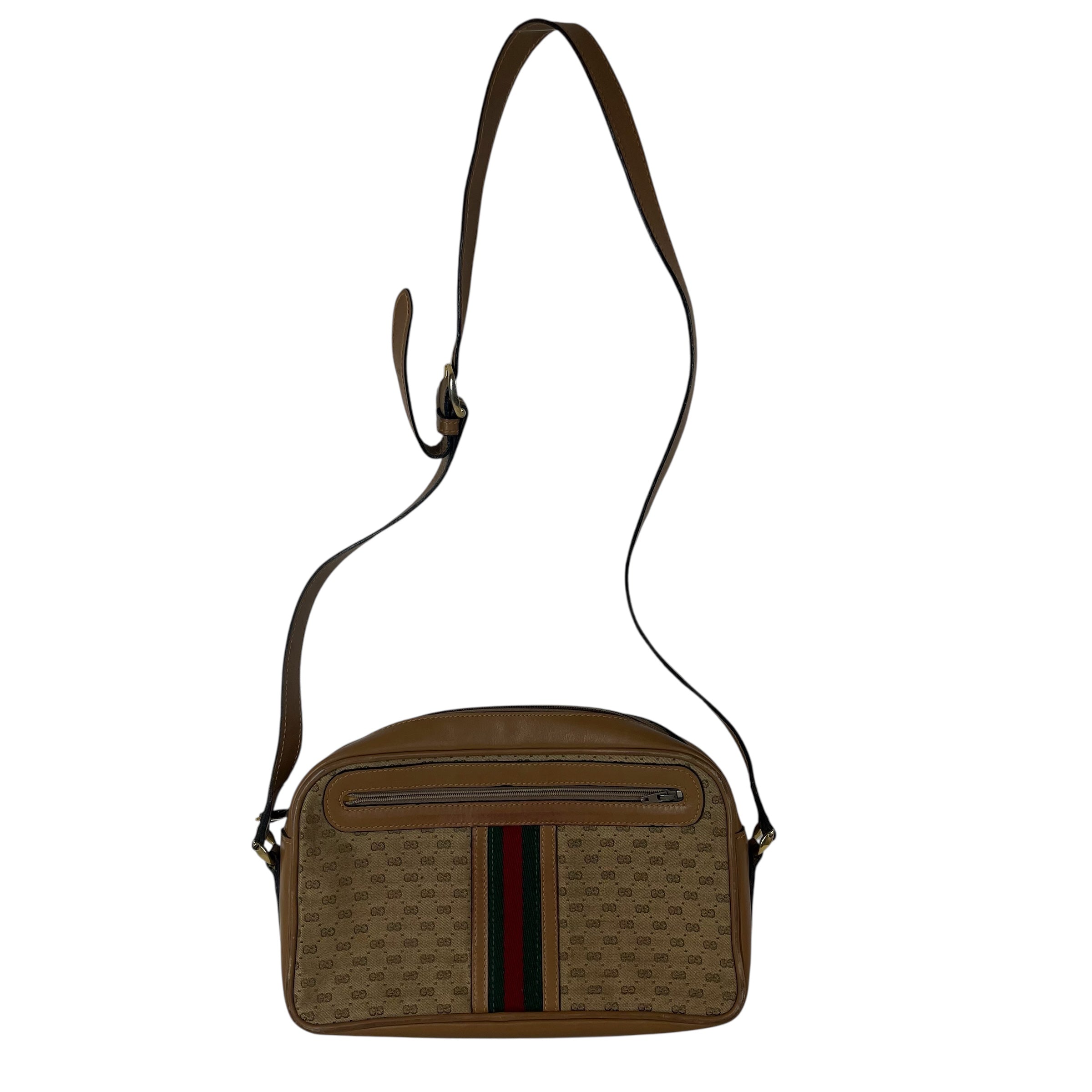 GUCCI/Cross Body Bag/Monogram/Leather/CML/SHERRY LINE (1970S - 1980S) view 1