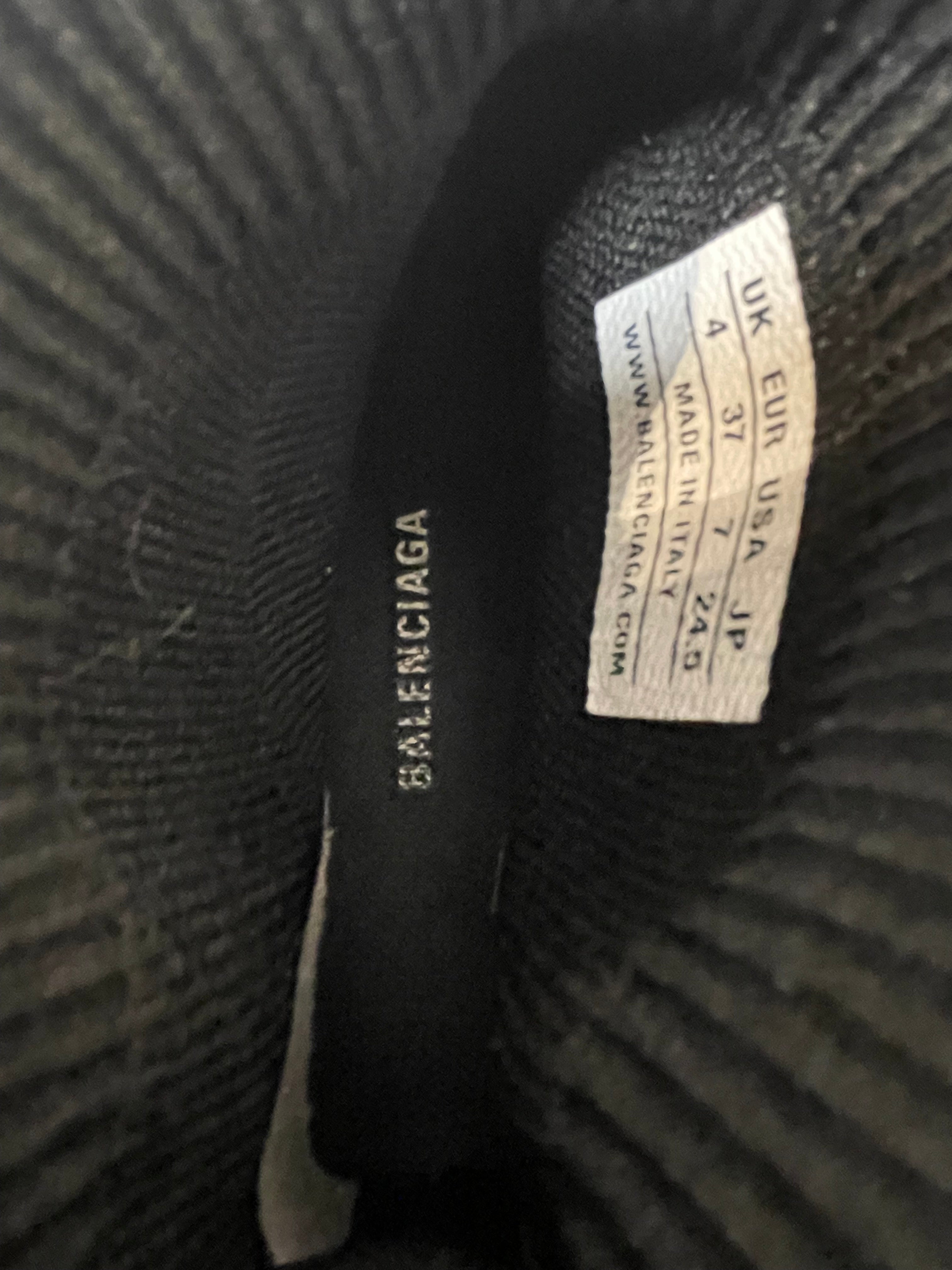 BALENCIAGA/Hi-Sneakers/US 7/Cotton/BLK/Speed Trainer Graffiti view 3