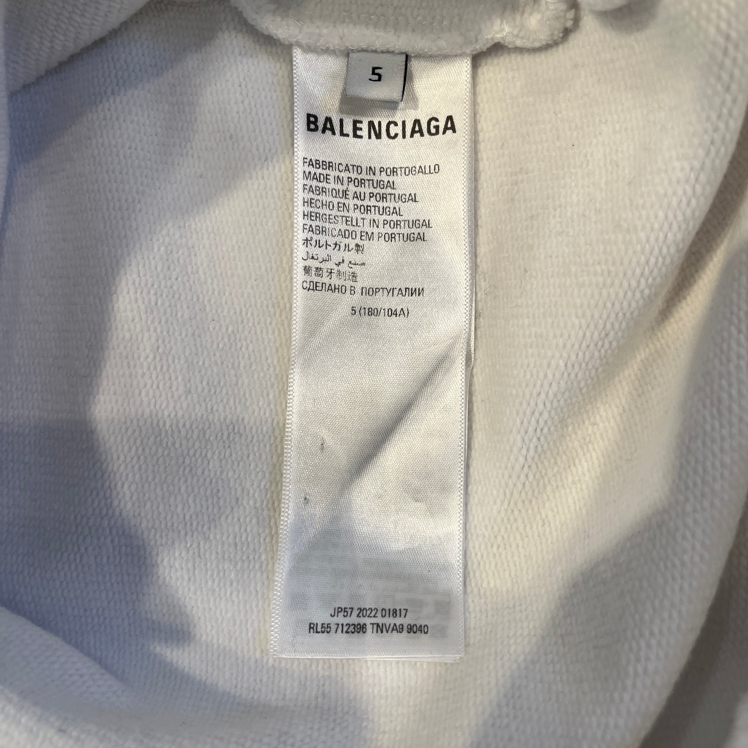 BALENCIAGA/Hoodie/5/Cotton/WHT/ADIDAS LOGO ON FRONT view 5