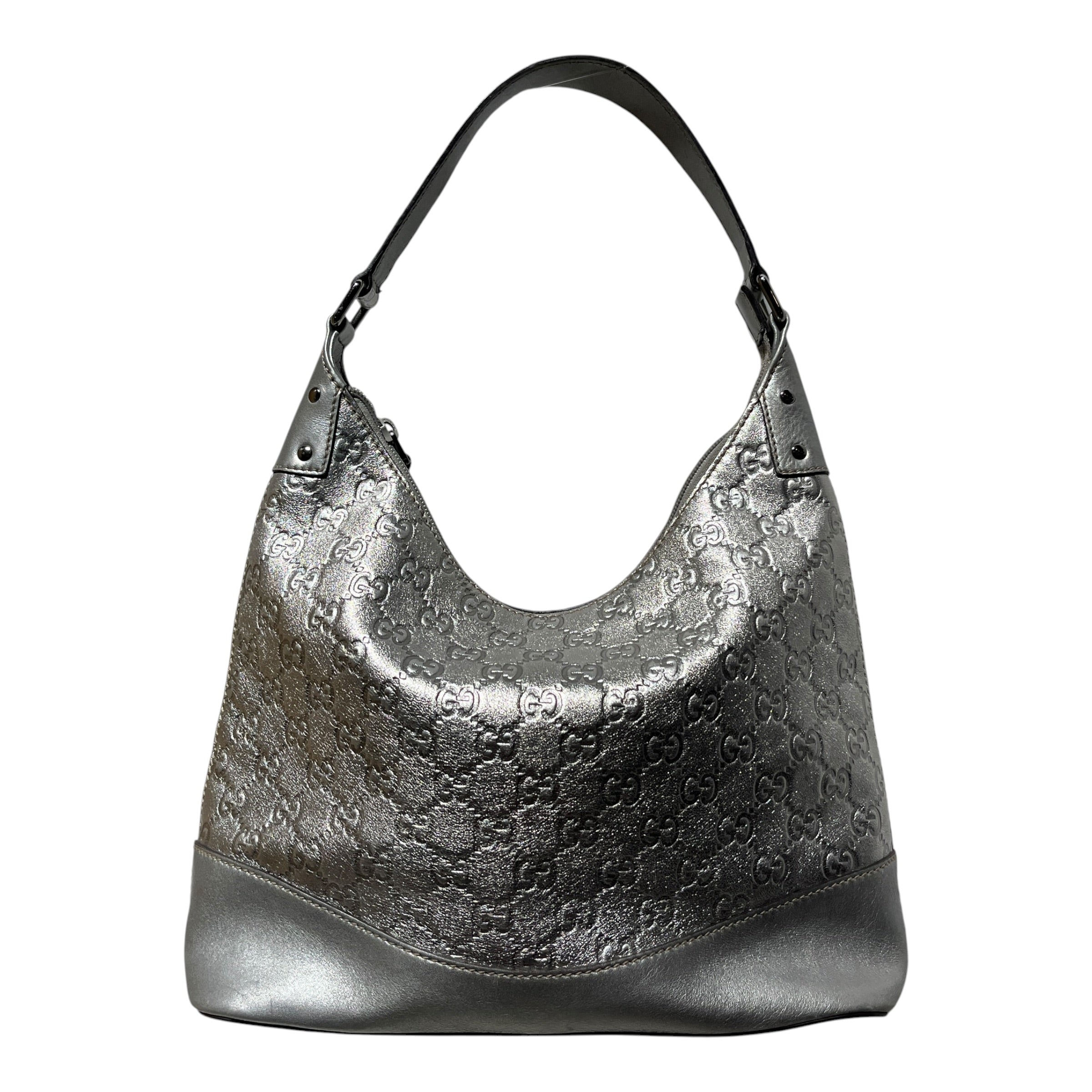GUCCI/Hand Bag/Leather/SLV/METALLIC SHOULDER BAG view 1