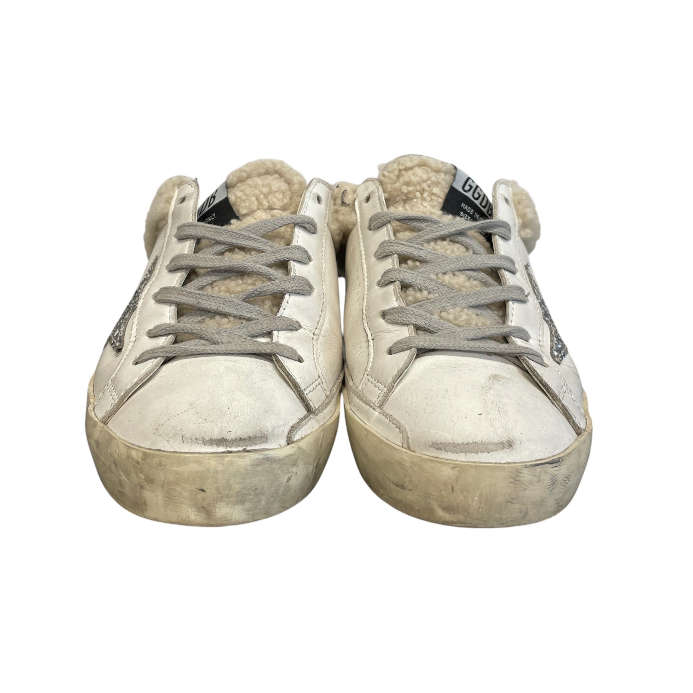 GOLDEN GOOSE/Low-Sneakers/EU 39/Leather/WHT/GLITTER STAR / SLIDE ON view 3