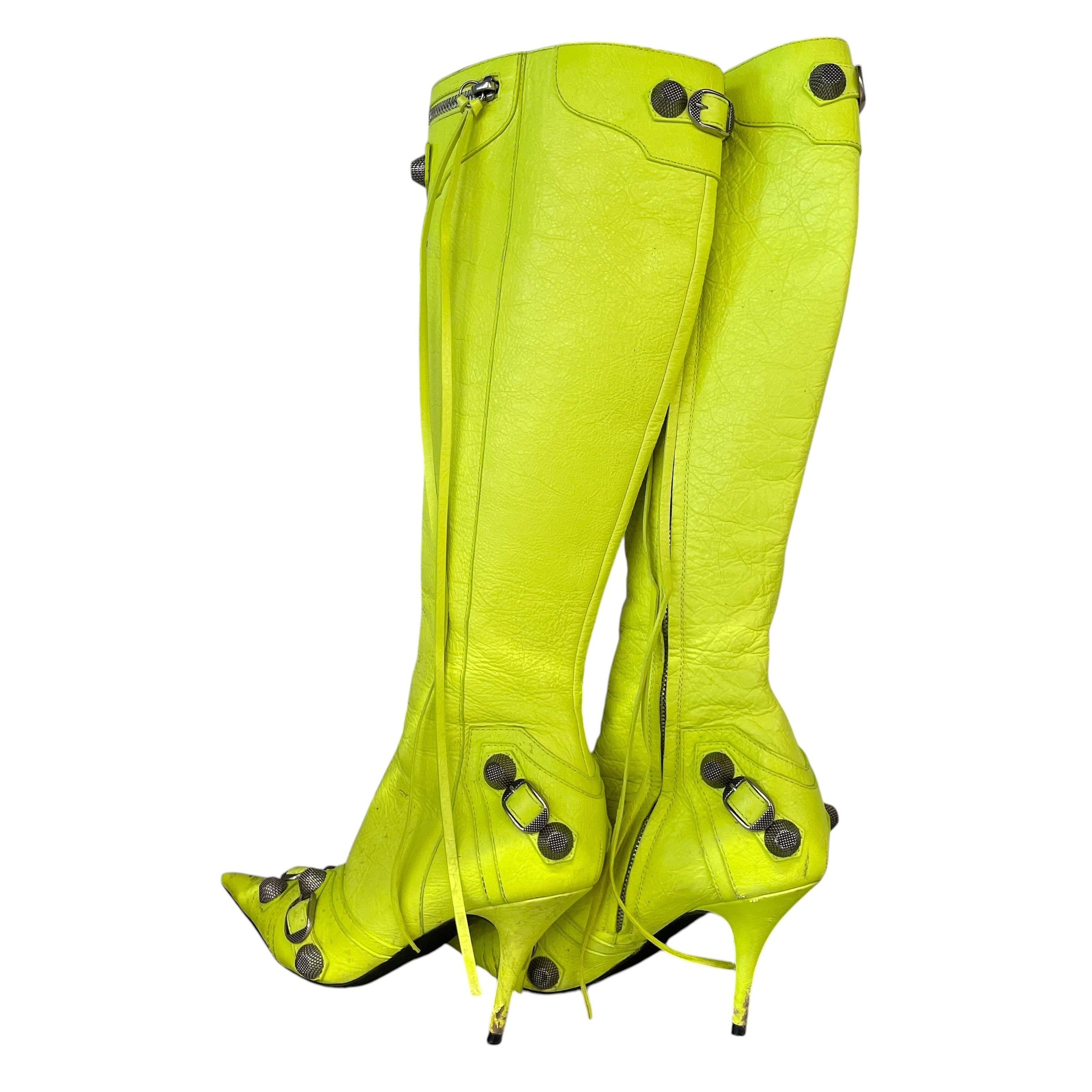 BALENCIAGA/Long Boots/EU 36/Leather/GRN/cagole view 2