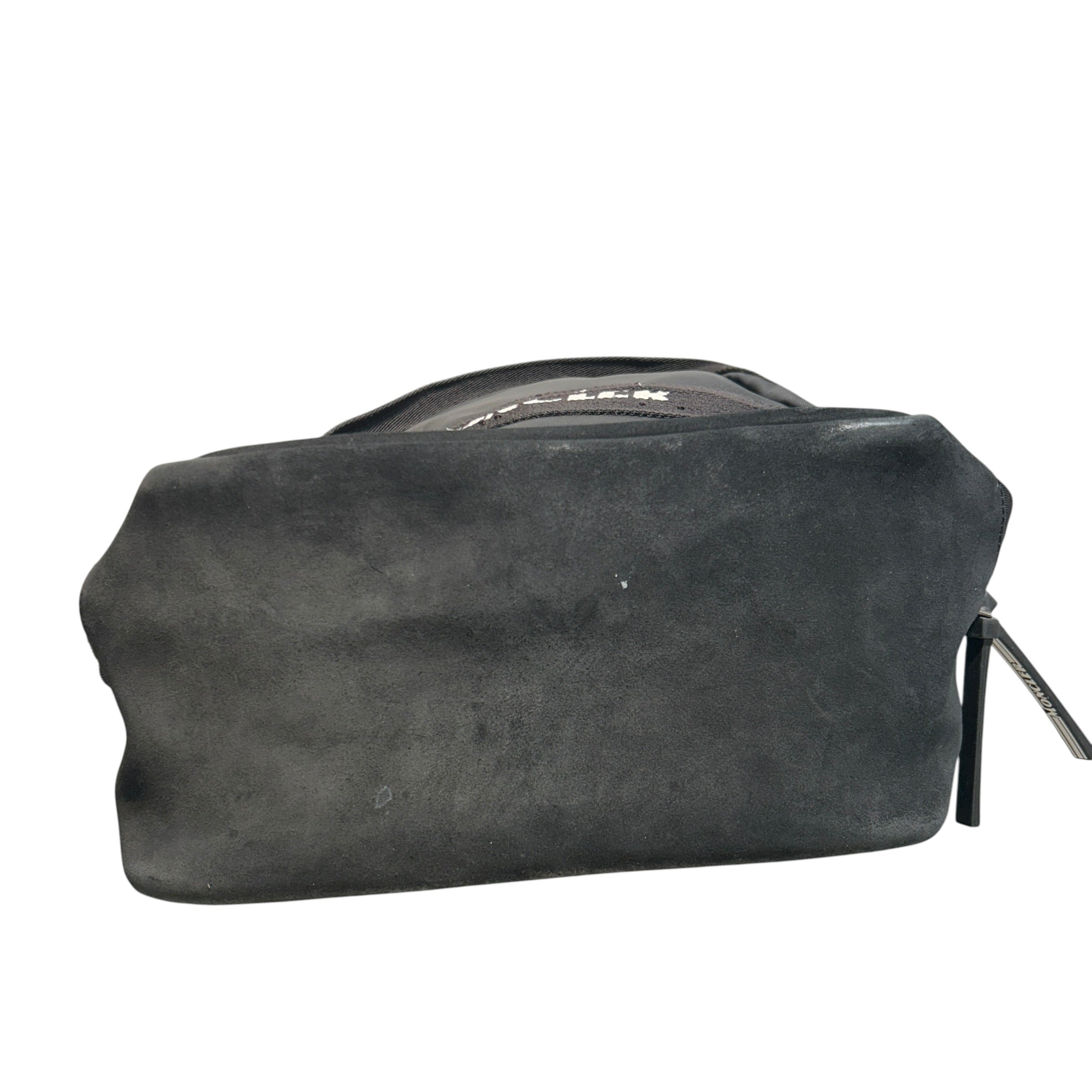 MONCLER/Backpack/Suede/BLK/Suede bottom, White Logo view 3