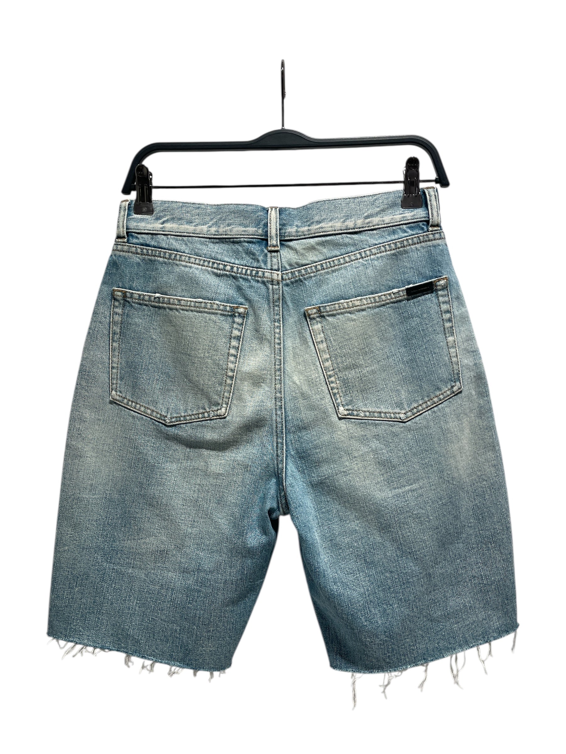 SAINT LAURENT/Shorts/28/Denim/BLU/Cut Denim Jorts view 2