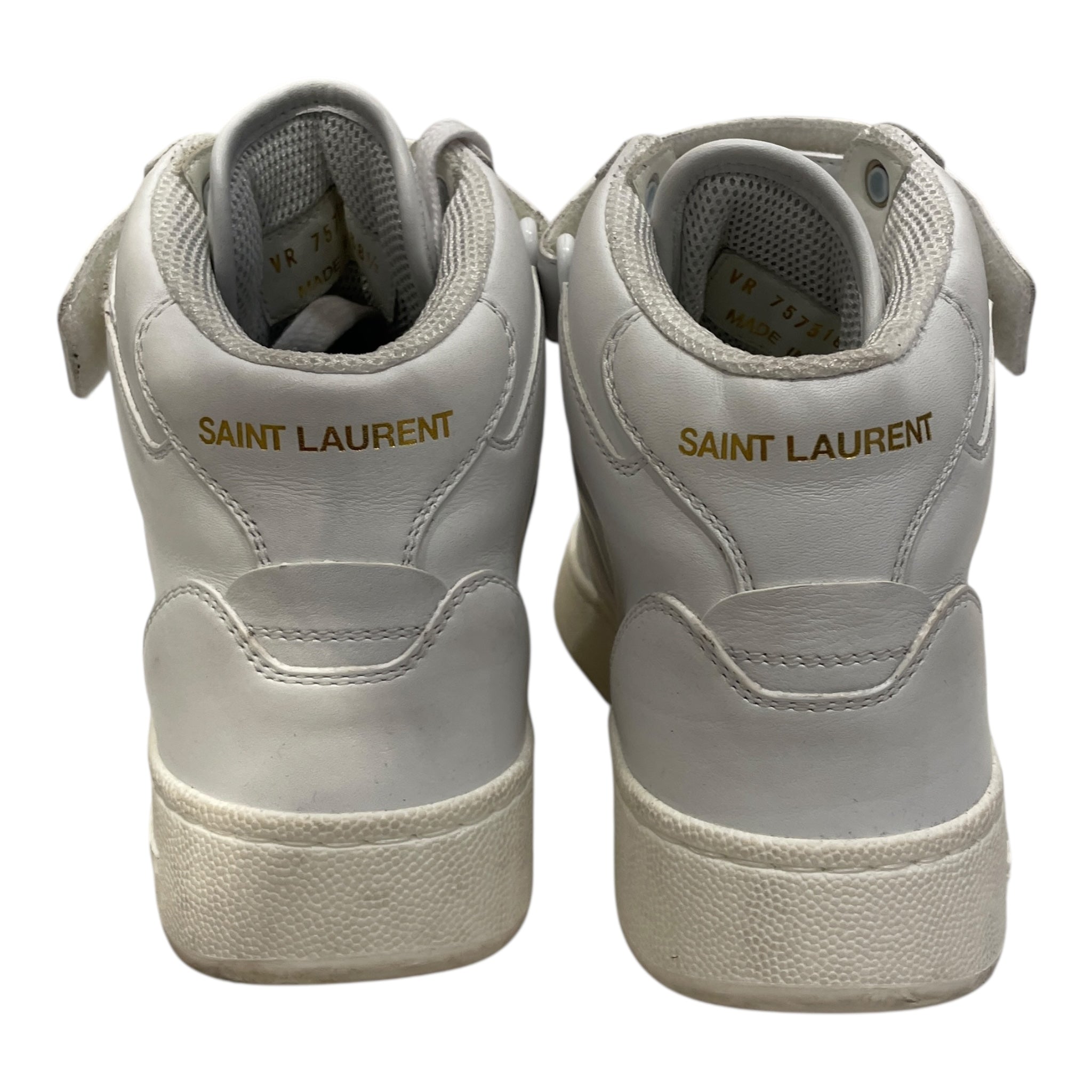SAINT LAURENT/Hi-Sneakers/EU 38.5/Leather/WHT/STRAP SNEAKER view 3